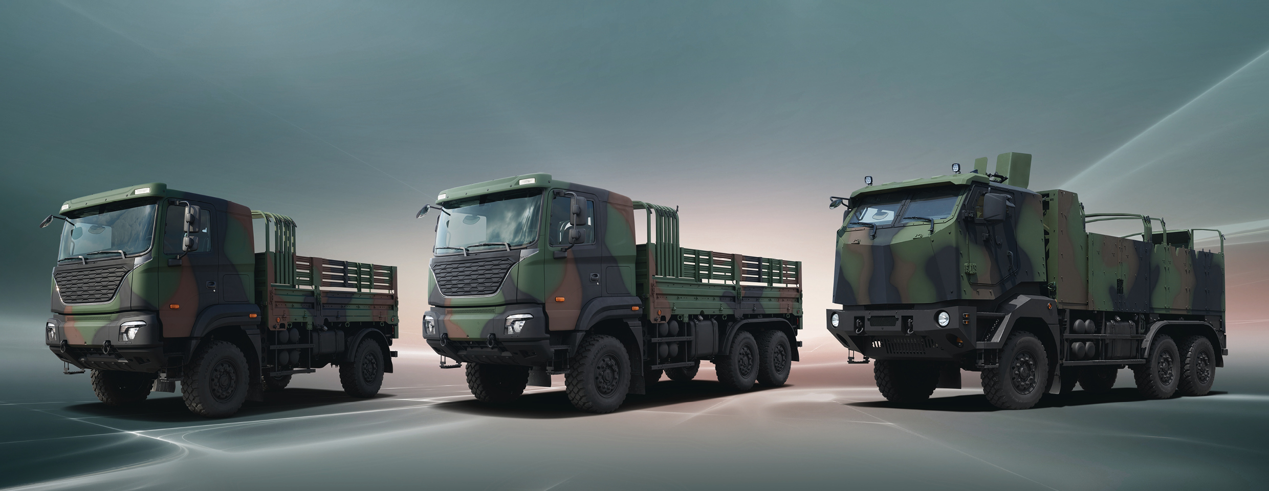 KMTV 라인업 차량을 모아 놓은 사진