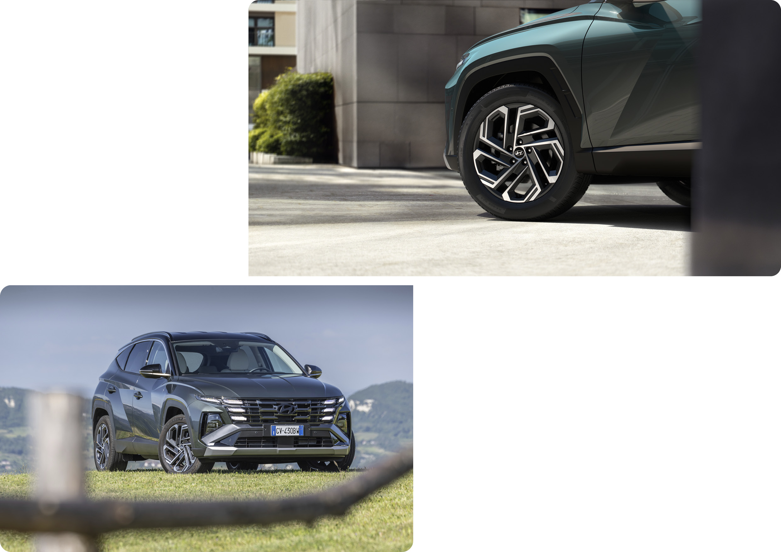 유럽형 투싼의 쿼터뷰 사진