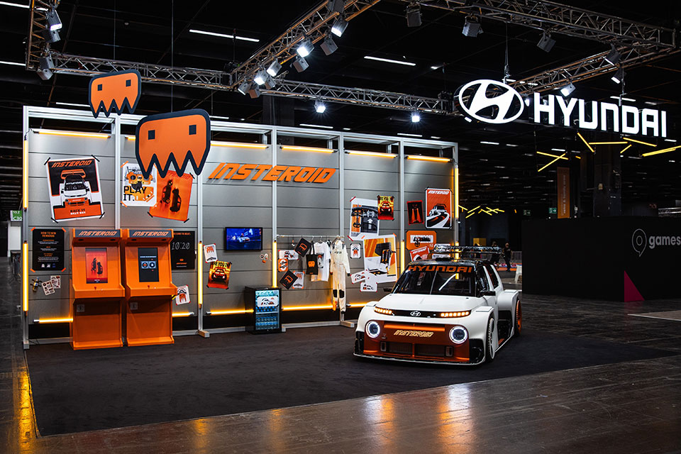 Hyundai Motor INSTEROID Retro Arcade game, gamescom 2025 (1)