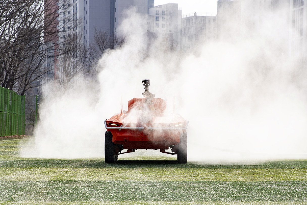전기차 화재 진압 훈련 모습