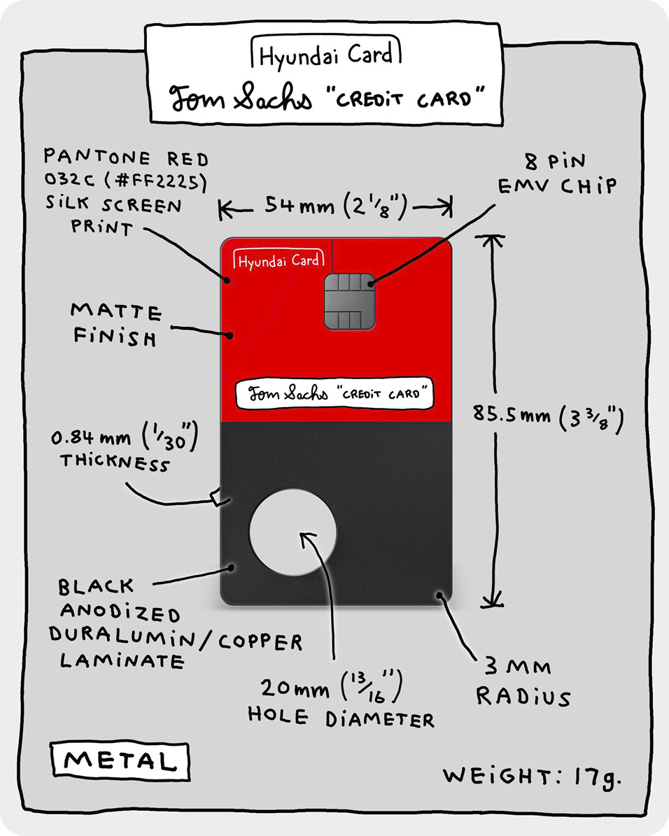 톰 삭스 크레딧 카드 Metal