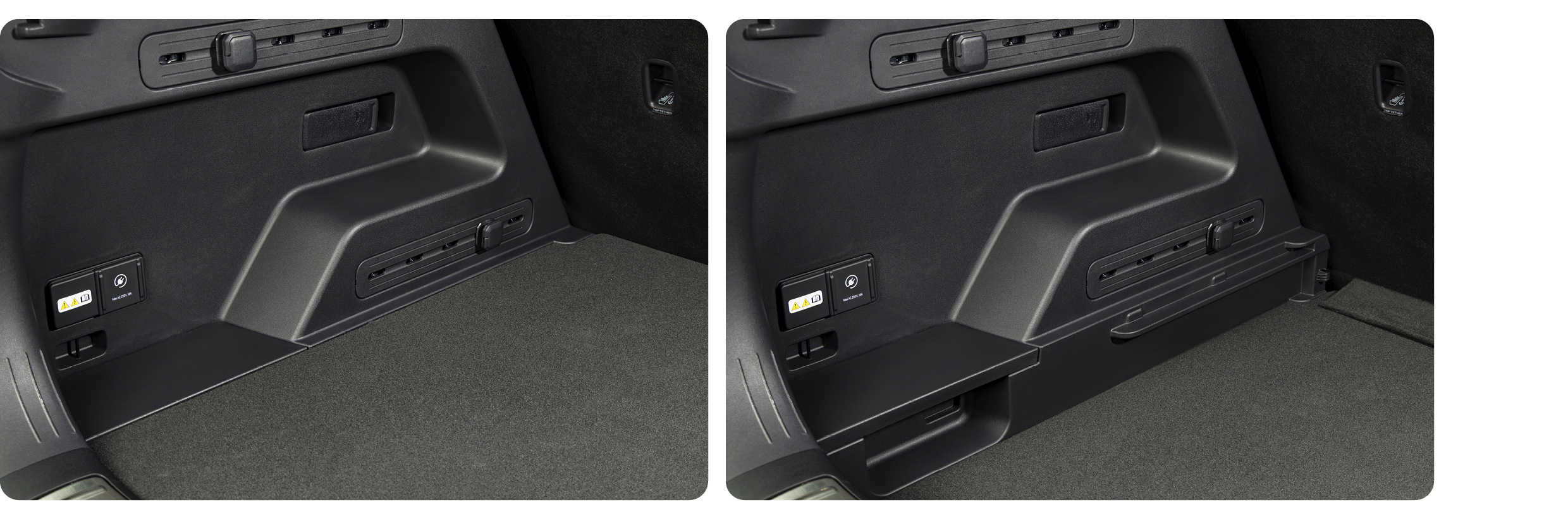 더 기아 EV5의 2단 러기지 보드의 모습