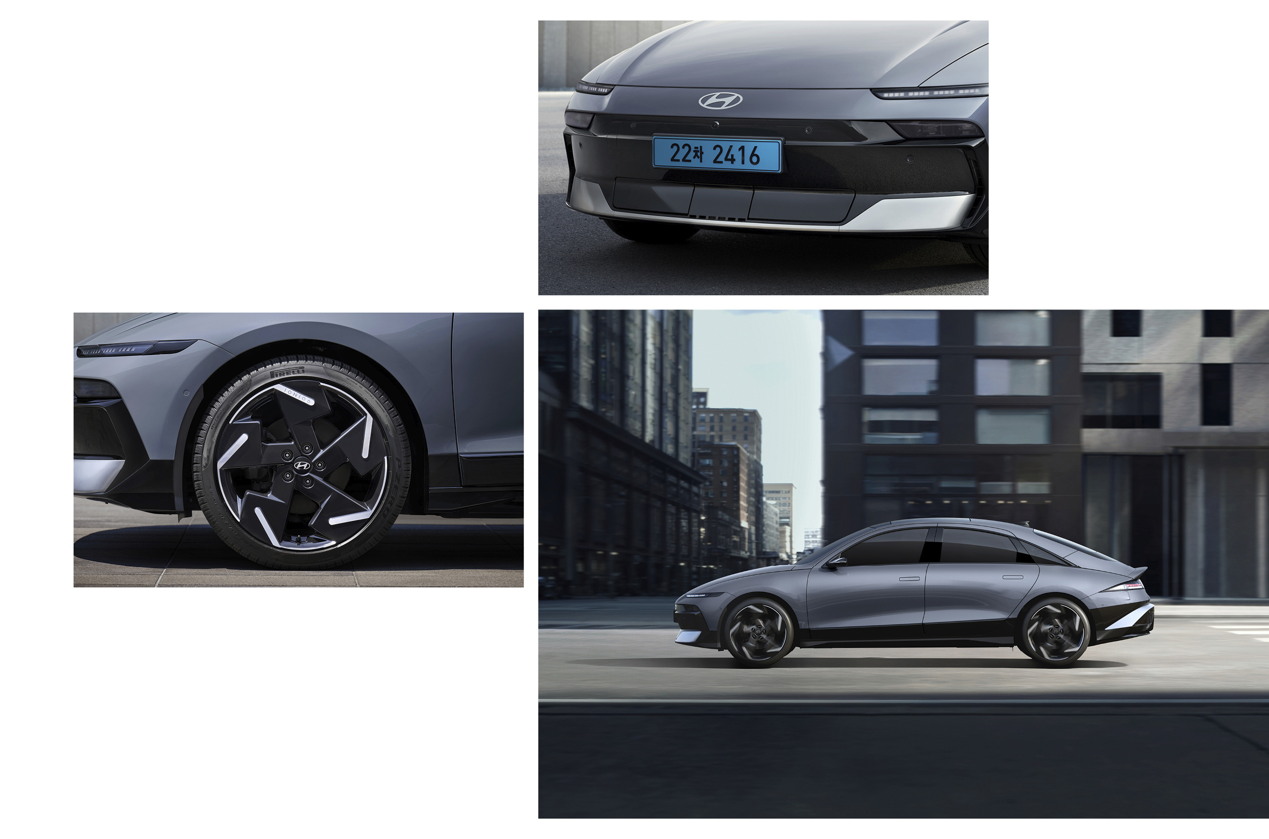 더 뉴 아이오닉 6의 주행 모습과 휠