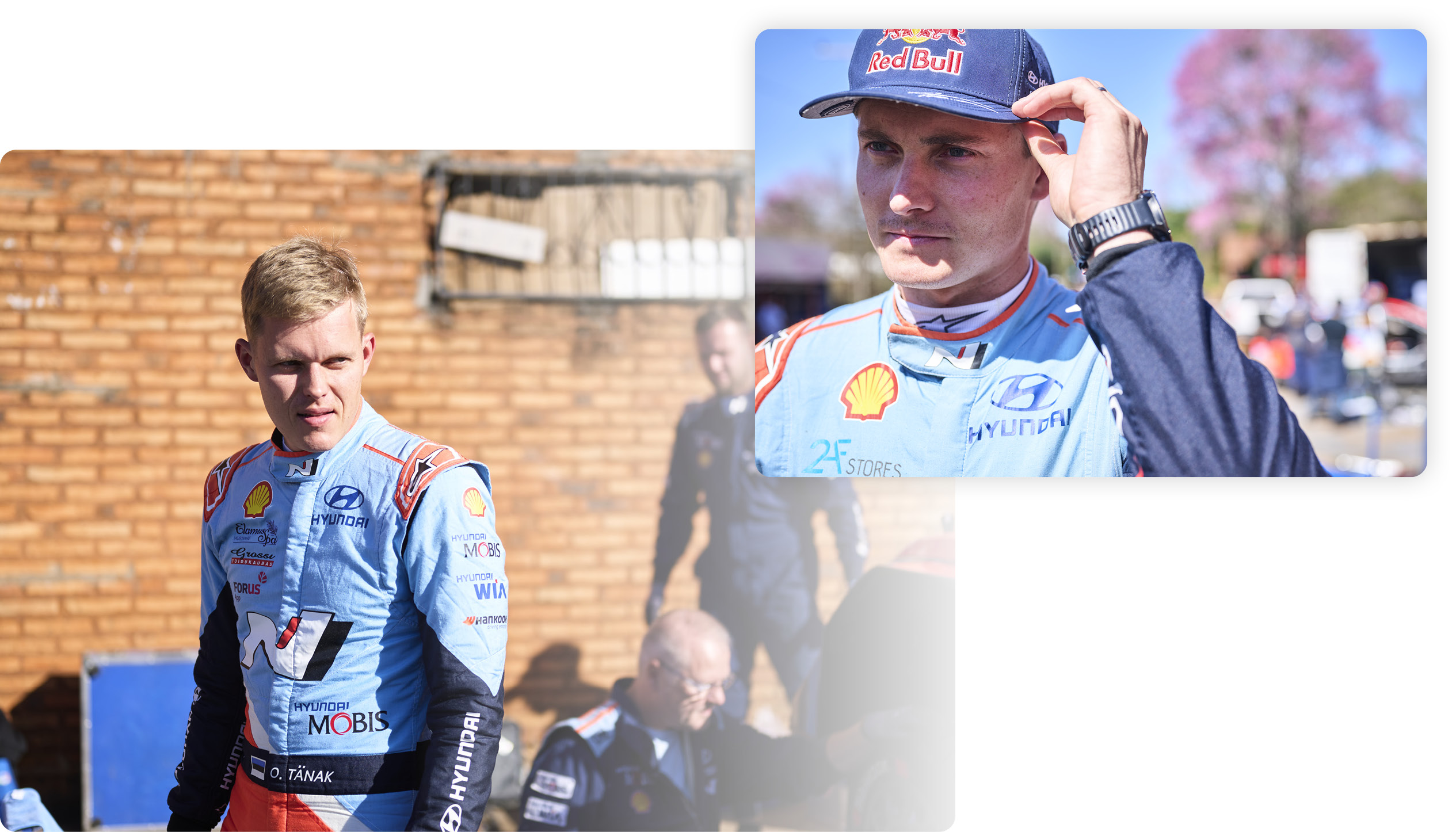 Hyundai Team Tänak and Fourmaux drivers