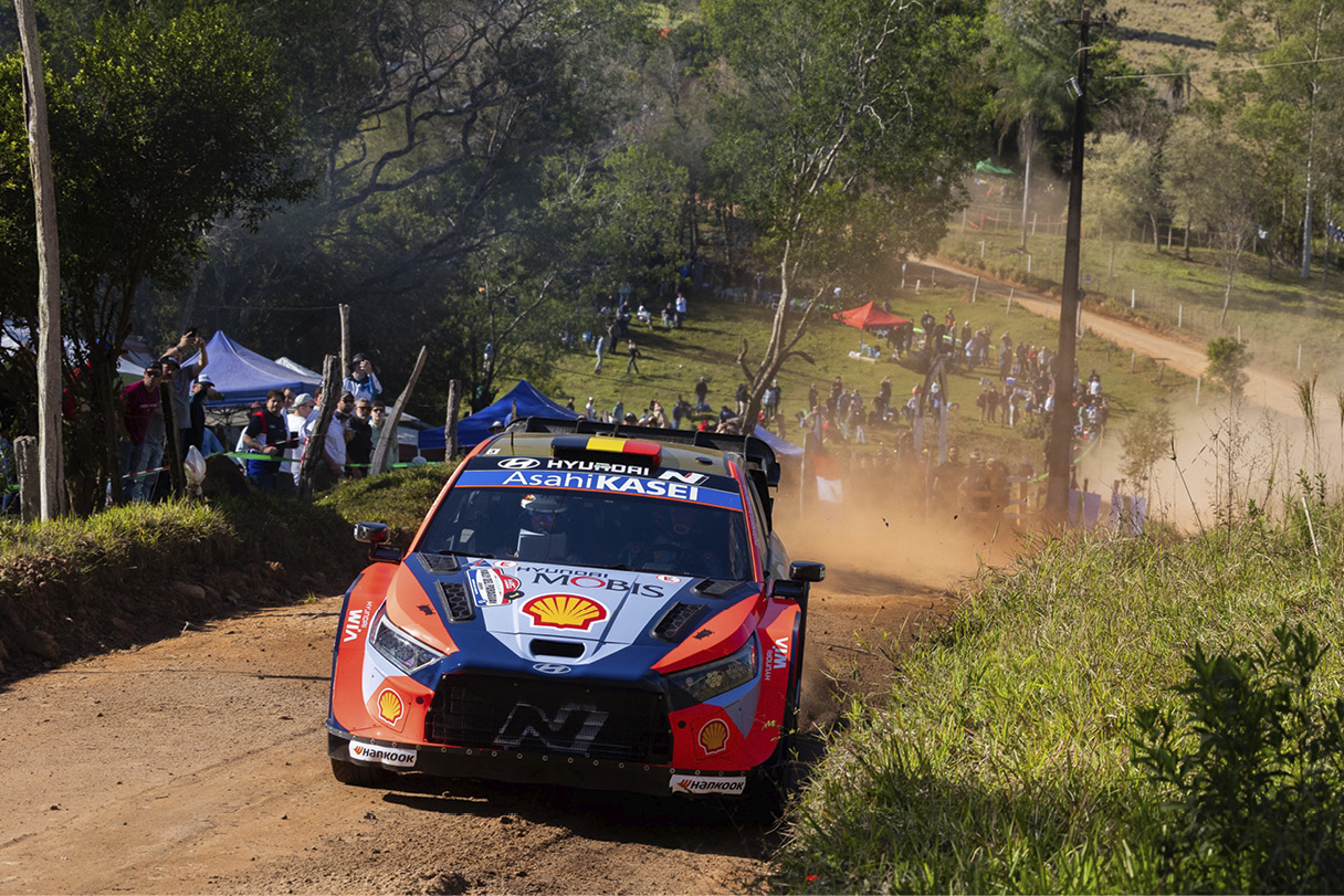 The i20 N Rally1 race car in action