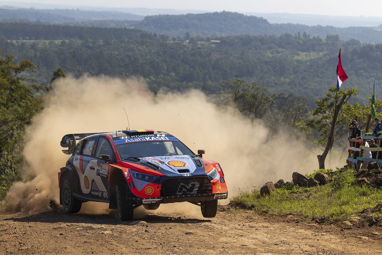 The i20 N Rally1 race car in action