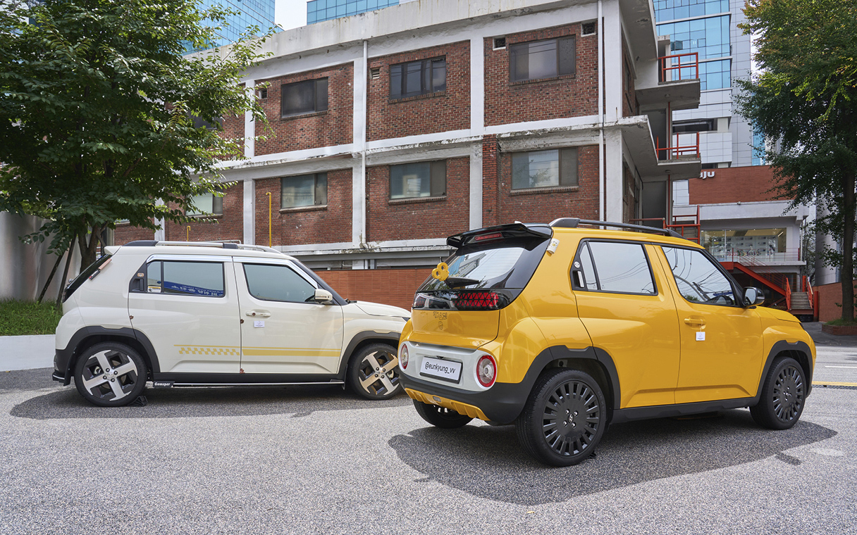 캐스퍼 취향 충전소에 전시된 캐스퍼의 모습