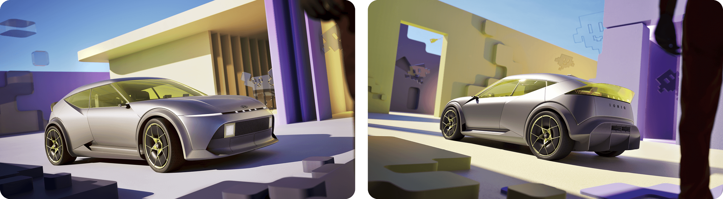 현대차 콘셉트 쓰리의 모습