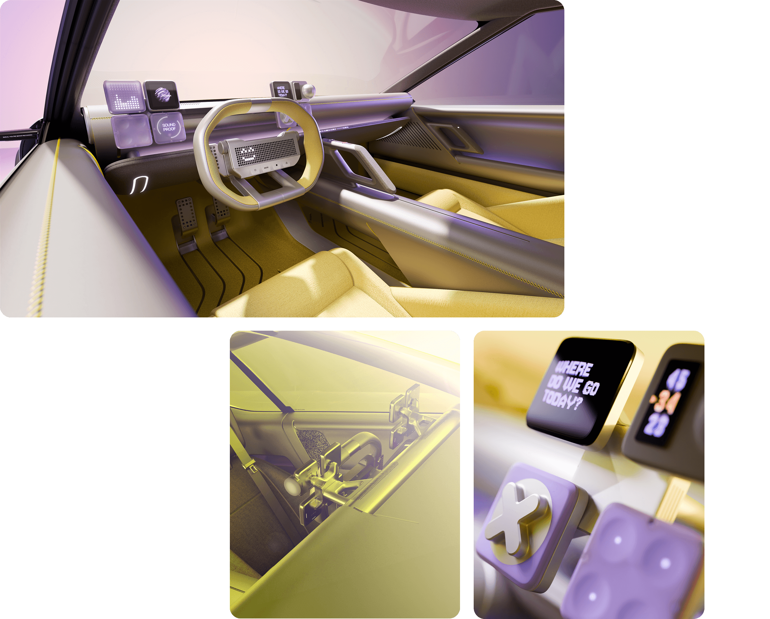 현대차 콘셉트 쓰리의 실내 모습