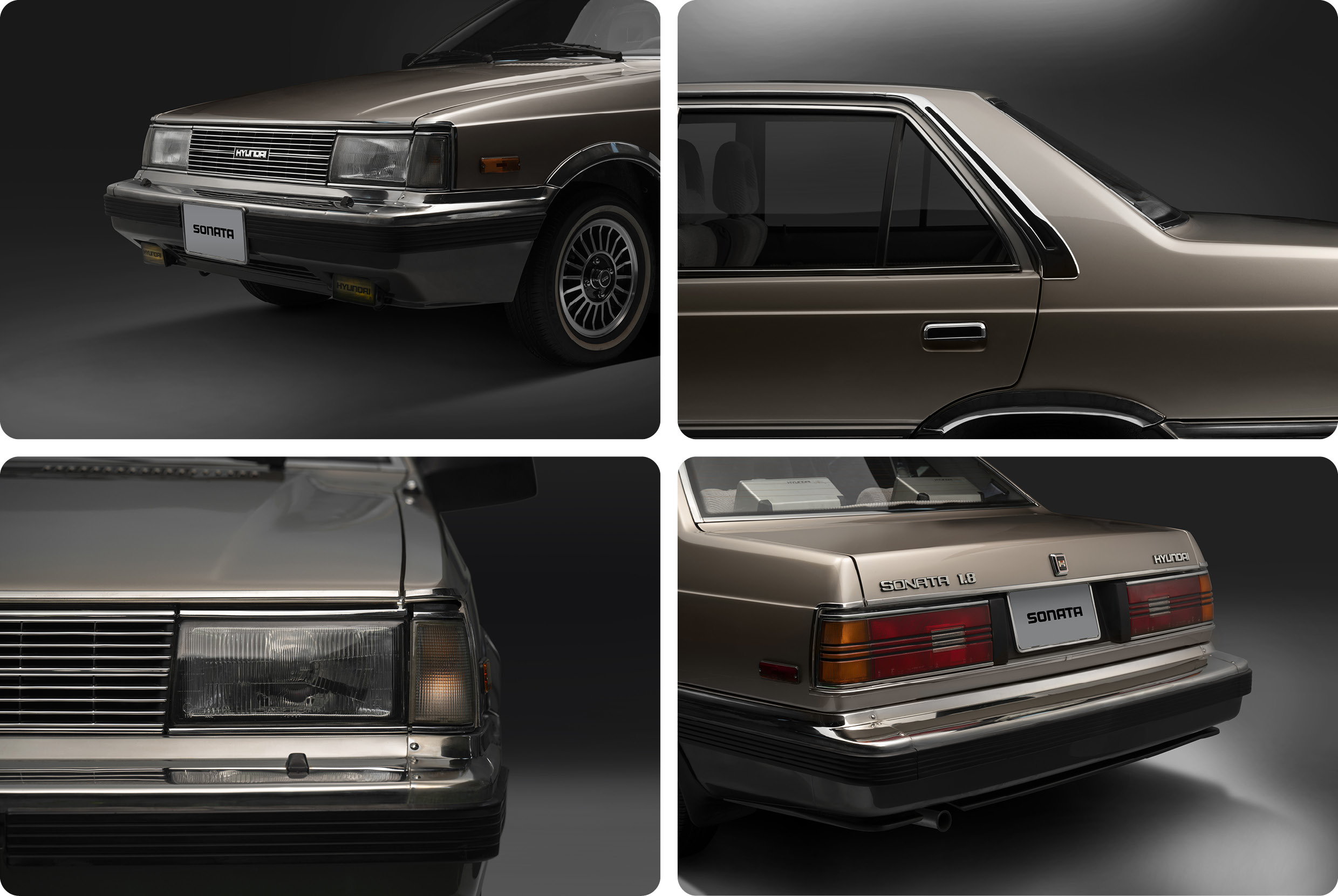 1세대 쏘나타 주요 외관 클로즈업 모습