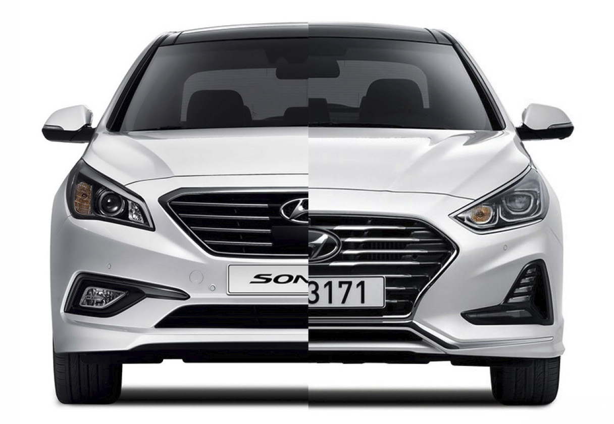 7세대 쏘나타 부분변경 전후 차이 모습