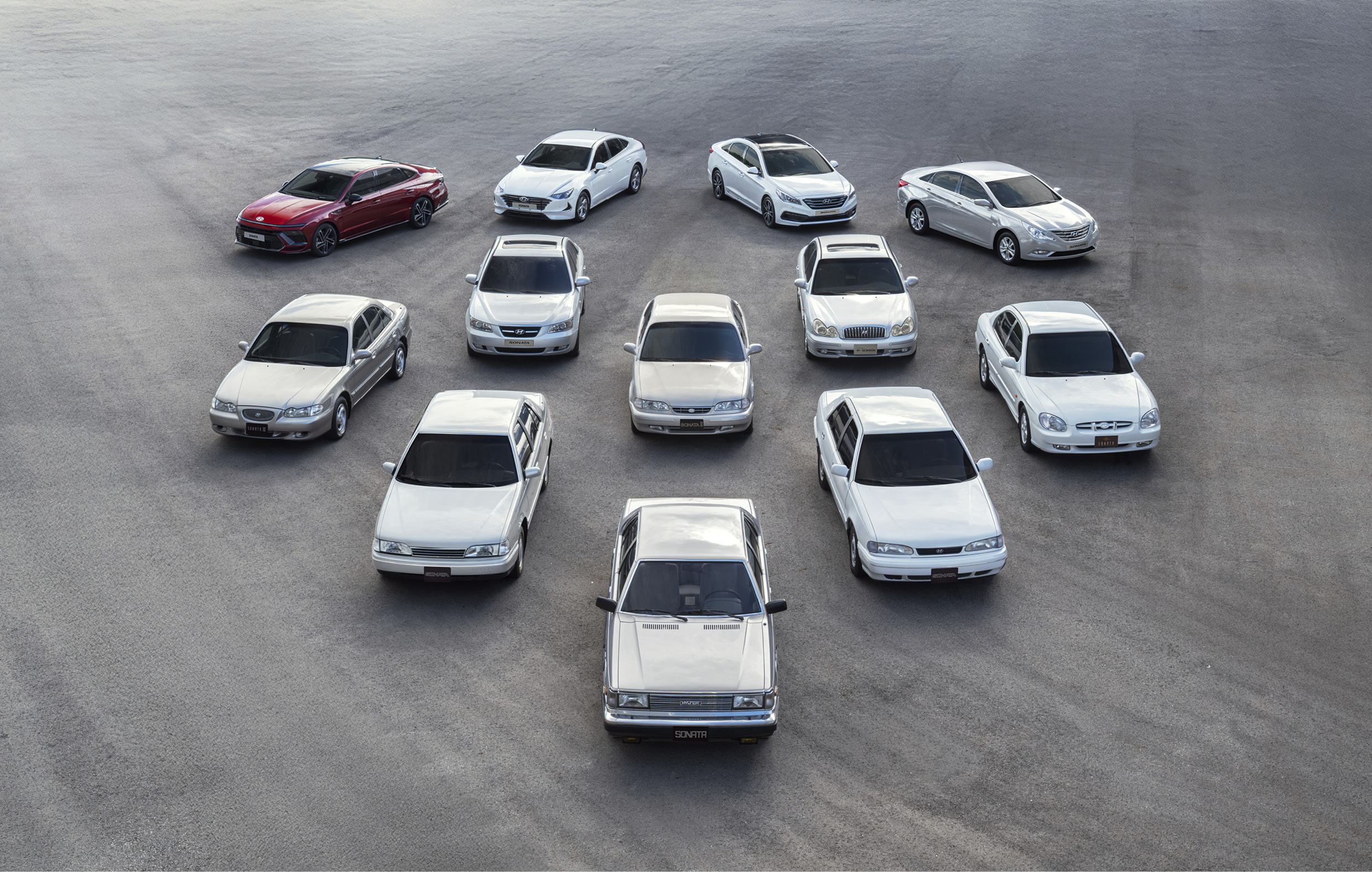 역대 쏘나타 세대별 모습