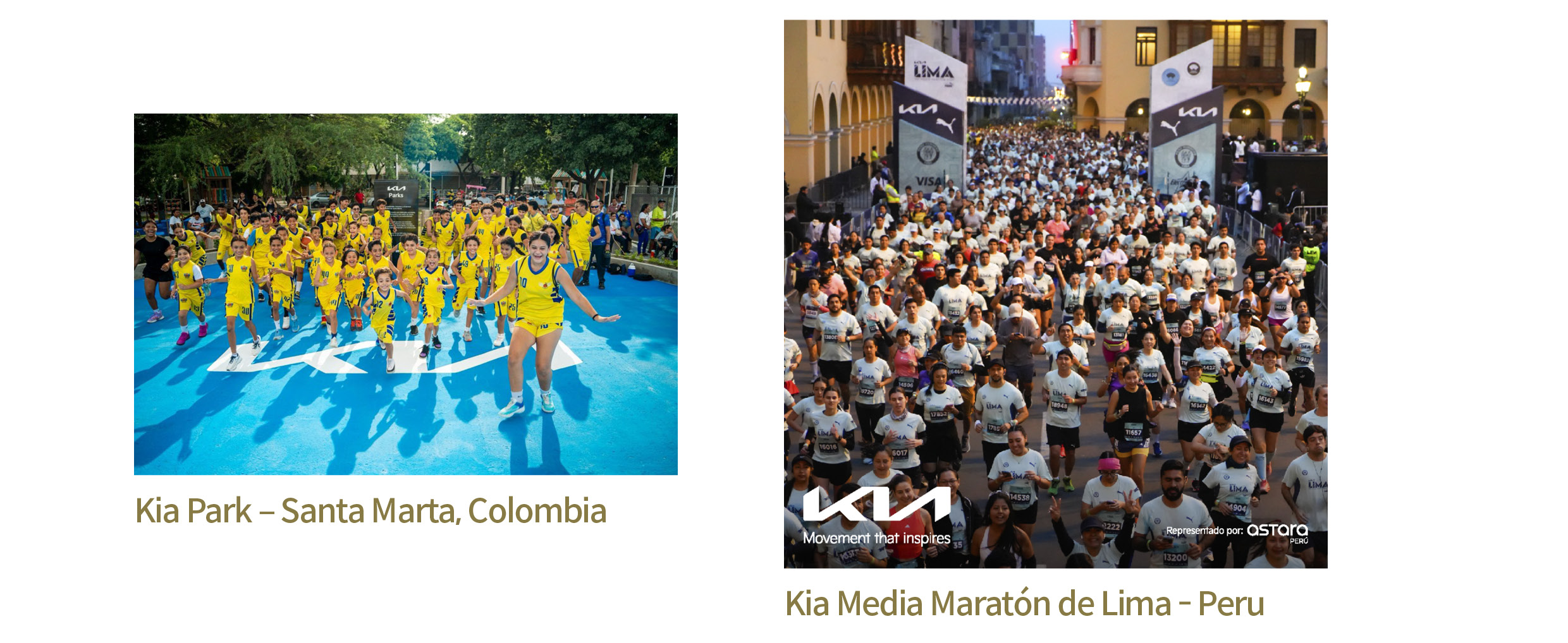 Kia's various customer events in Latin America
