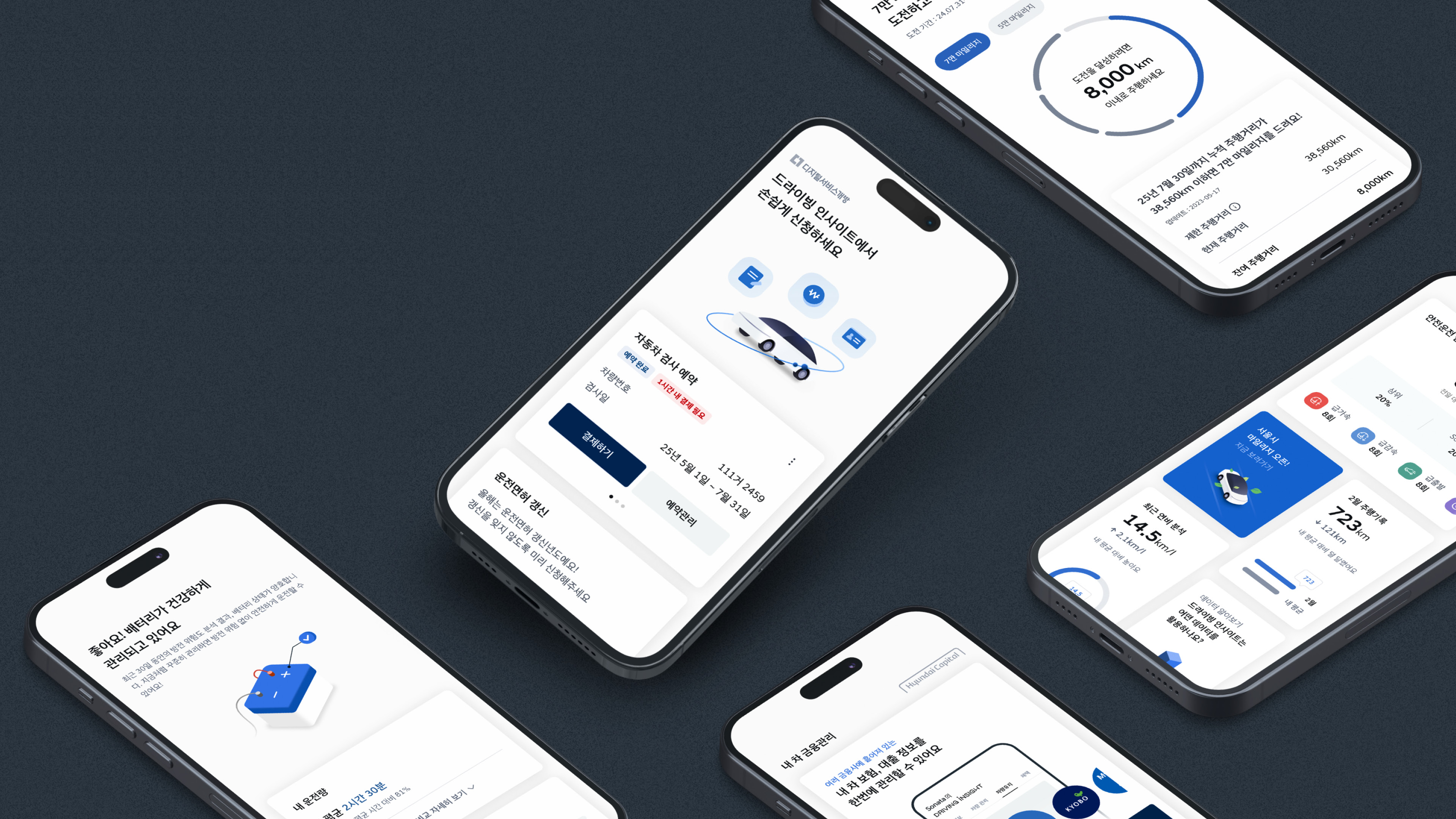 원앱에 서비스 중인 드라이빙 인사이트 기능을 소개하는 사진