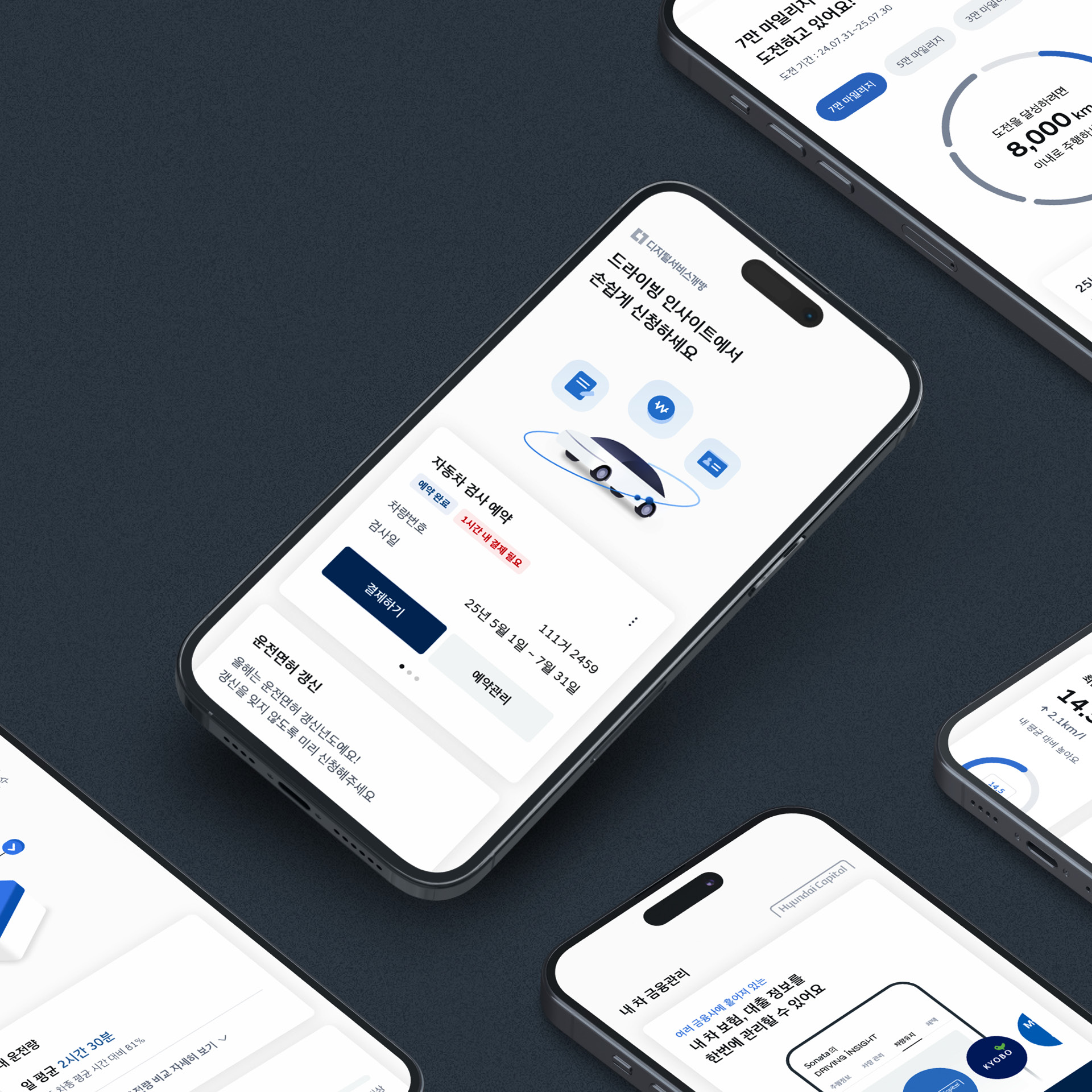 원앱에 서비스 중인 드라이빙 인사이트 기능을 소개하는 사진