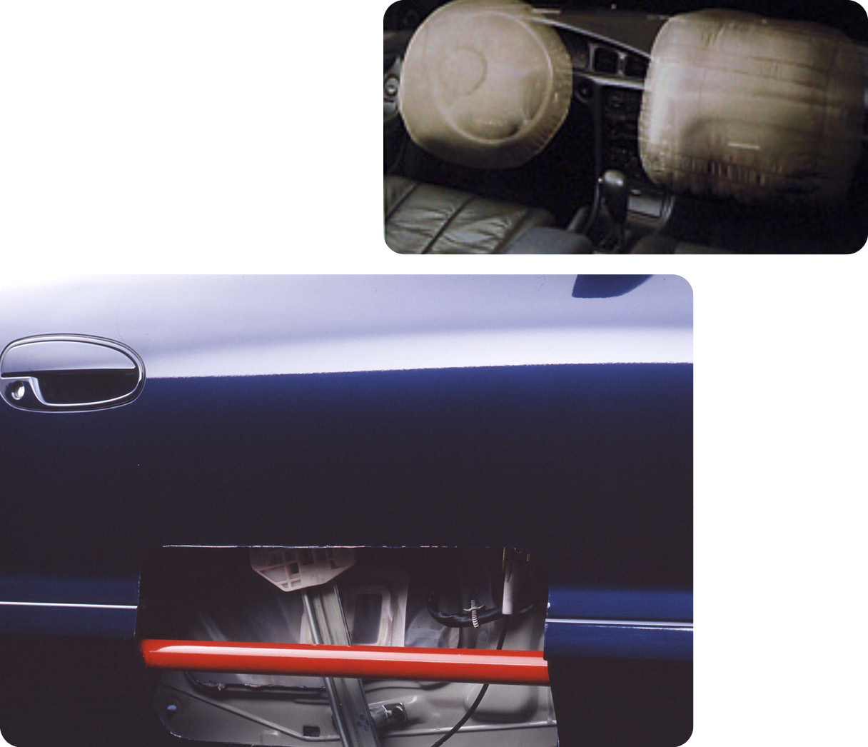 도어 사이드 임팩트 바와 에어백