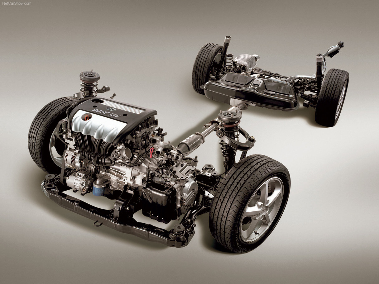 5세대 쏘나타의 섀시와 세타 엔진