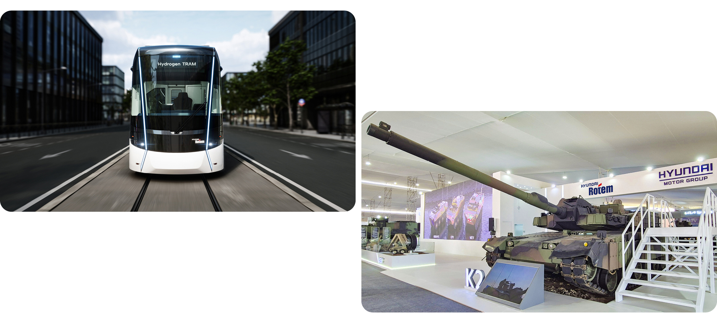 A photo showing Hyundai Rotem's business areas