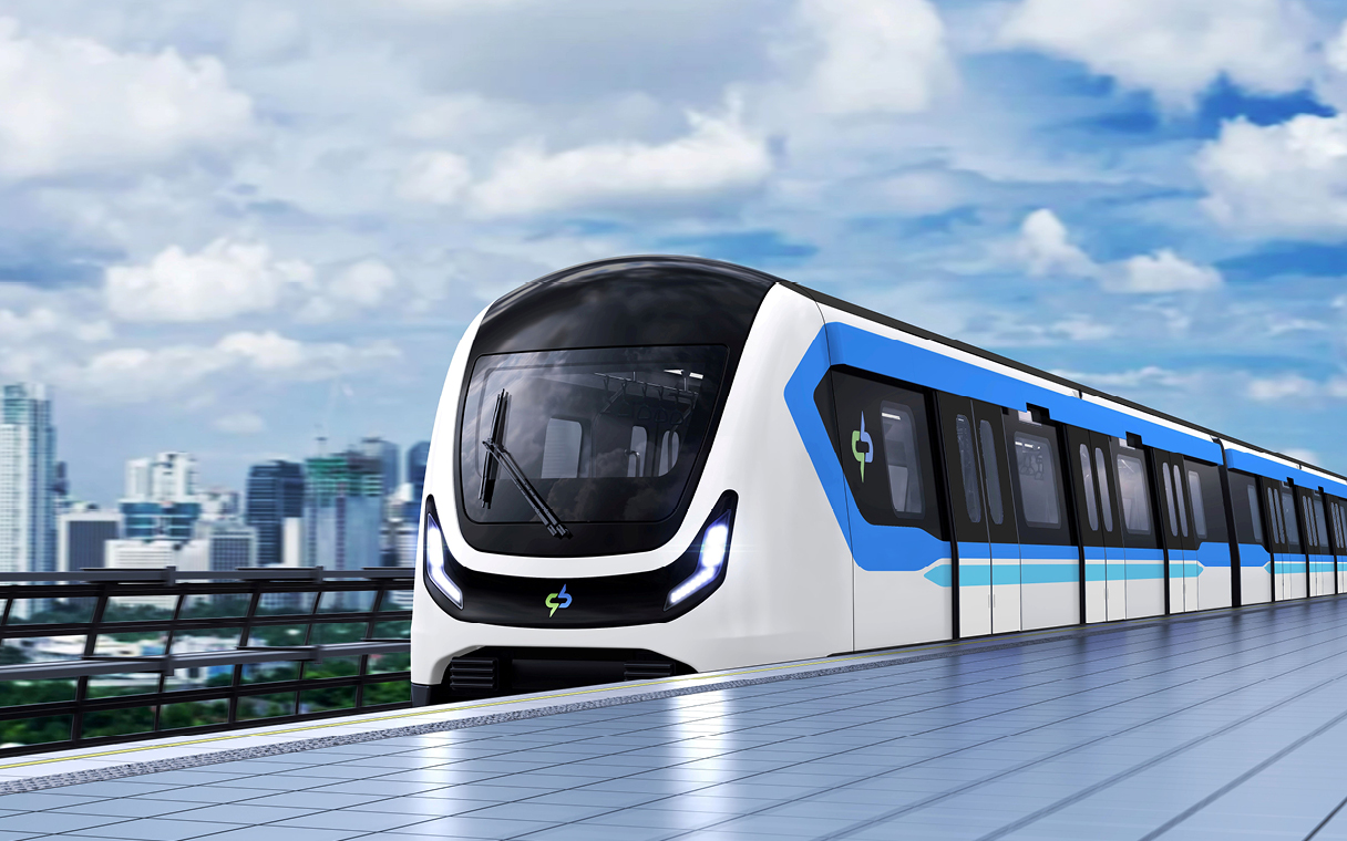 A schematic drawing of the Taiwanese railway project being carried out by Hyundai Rotem