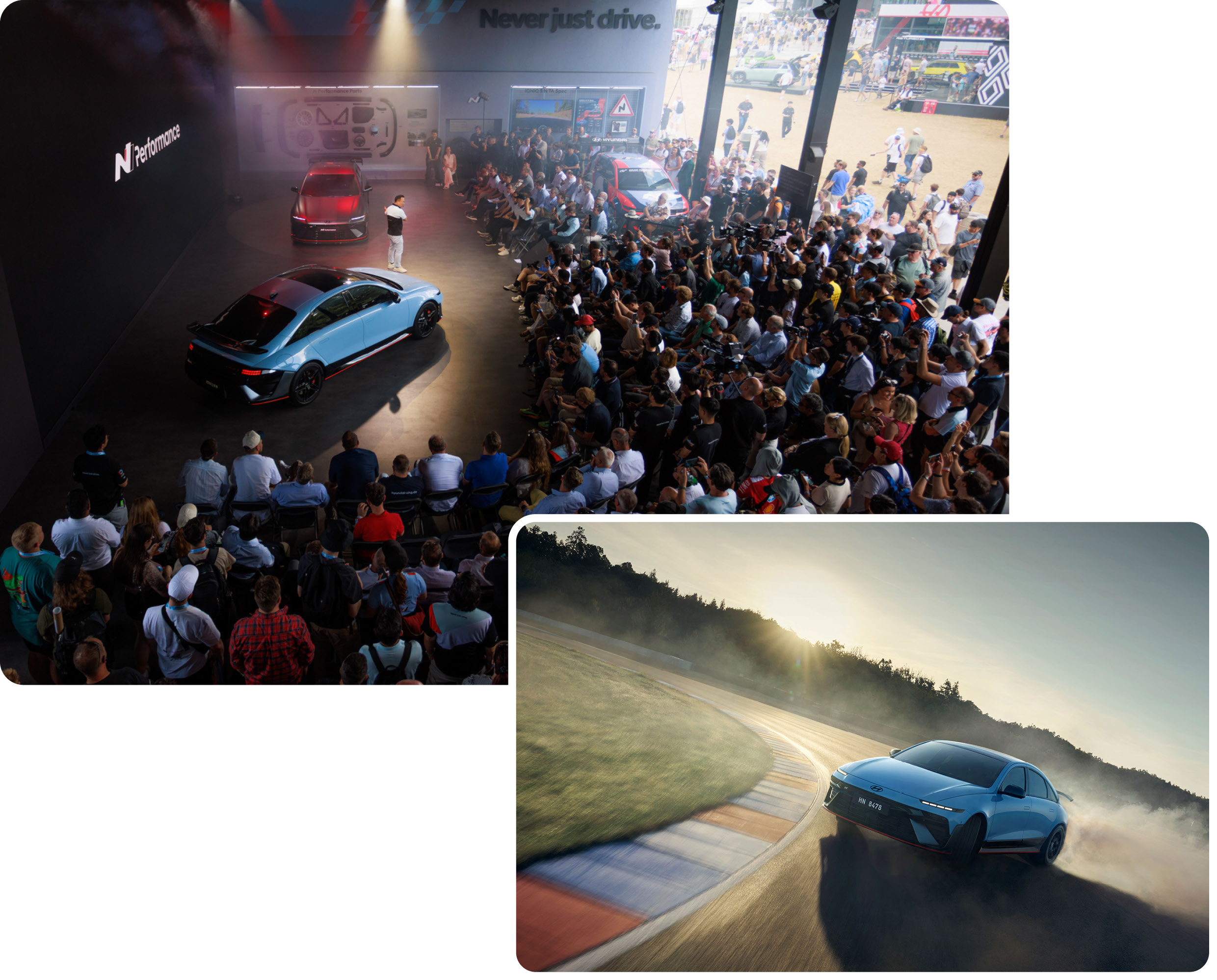 아이오닉 6 N 출시 현장과 주행 모습