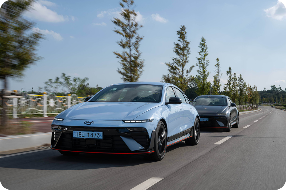 아이오닉 6 N 주행 모습