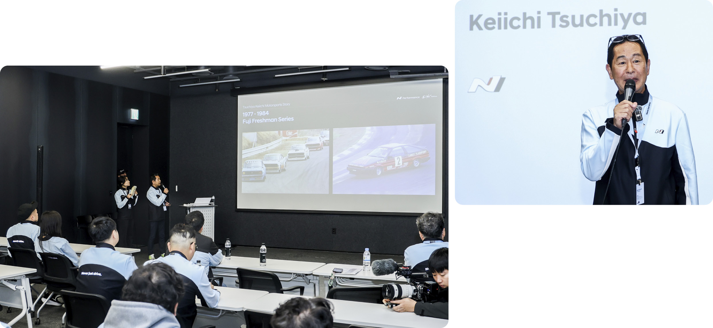 츠치야 케이치가 자기소개하고 있는 모습
