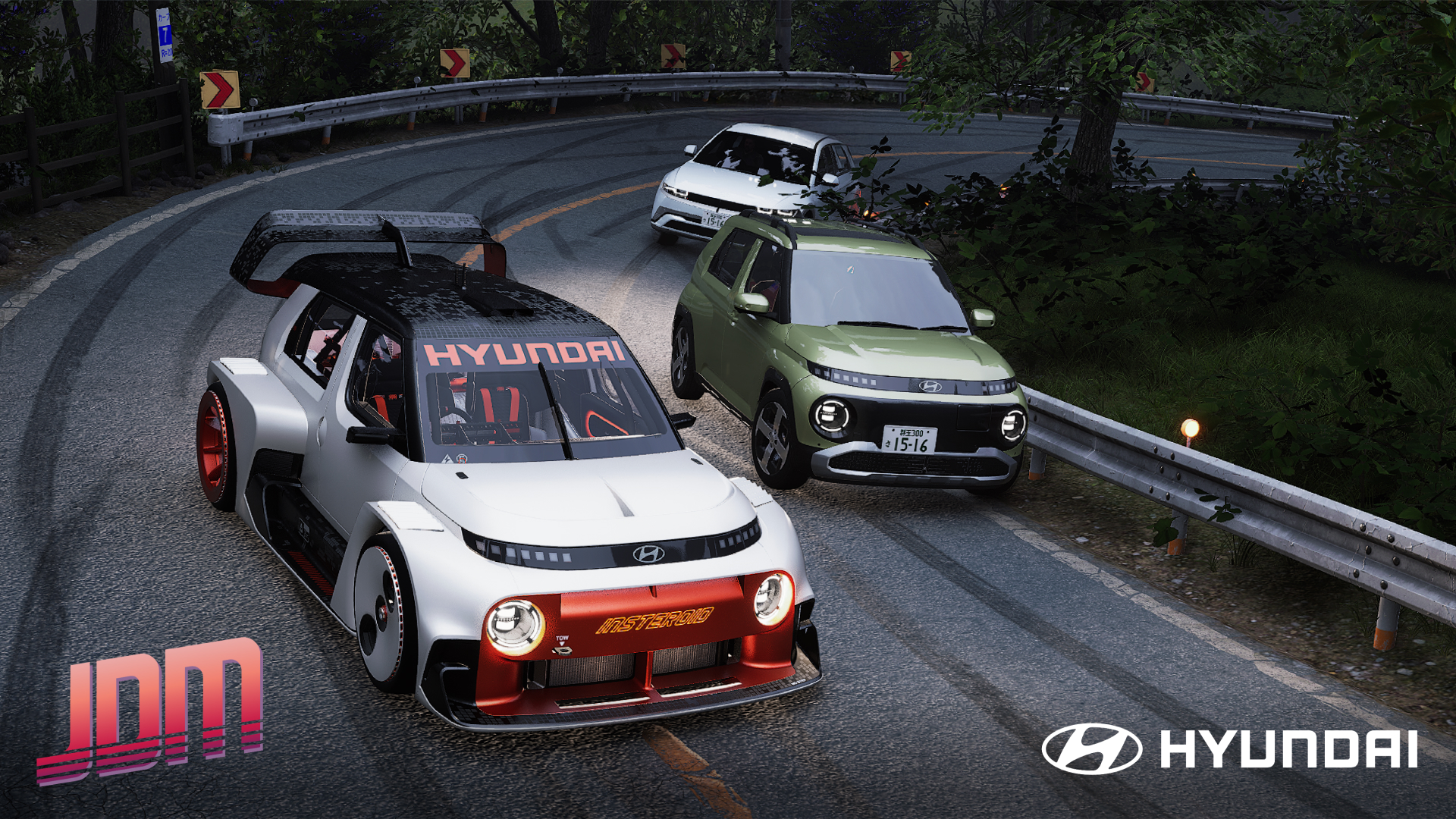 Hyundai Motor Drives into the Virtual Drifting World with INSTEROID Electric Concept Car in JDM: Japanese Drift Master