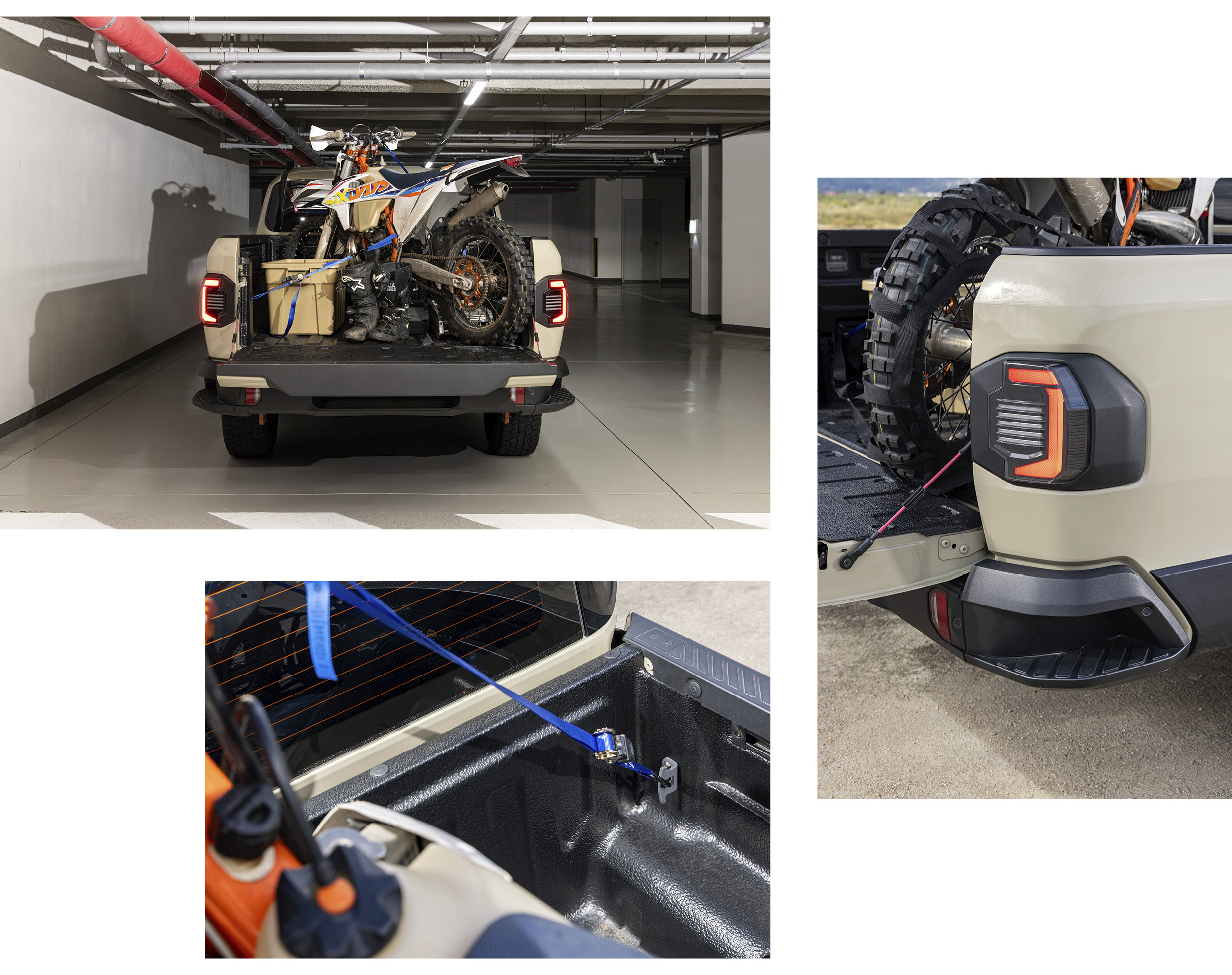 타스만에 산악 바이크를 적재한 모습