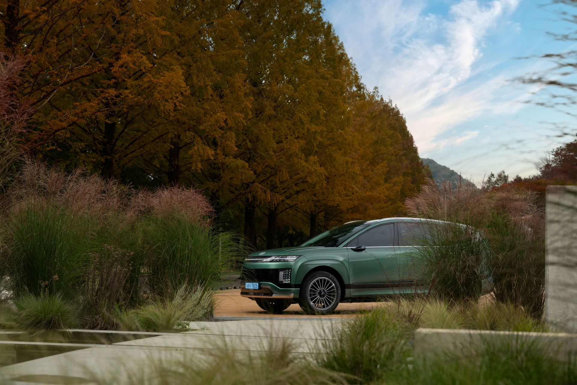 황금빛 단풍길을 따라 가을 풍경 속으로 아이오닉 9과 고요한 가을 여정을 시작해보세요_측면