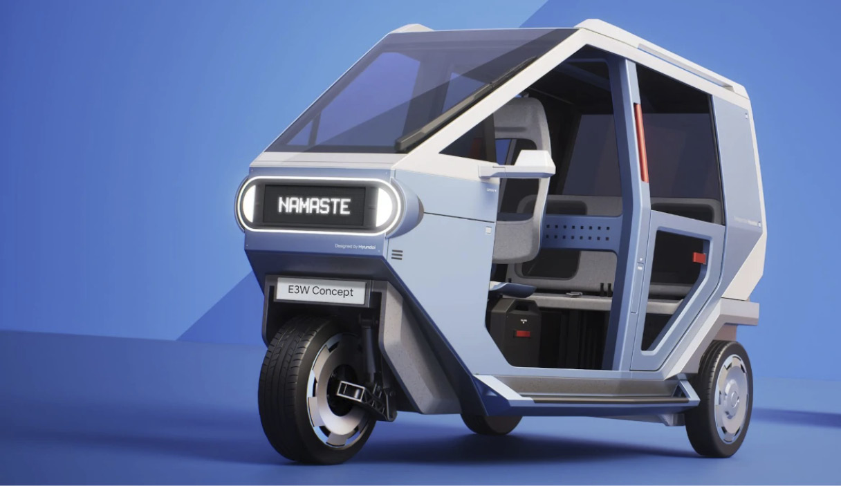 인도 시장 전용 마이크로 모빌리티 콘셉트카 I3W 전측면 모습