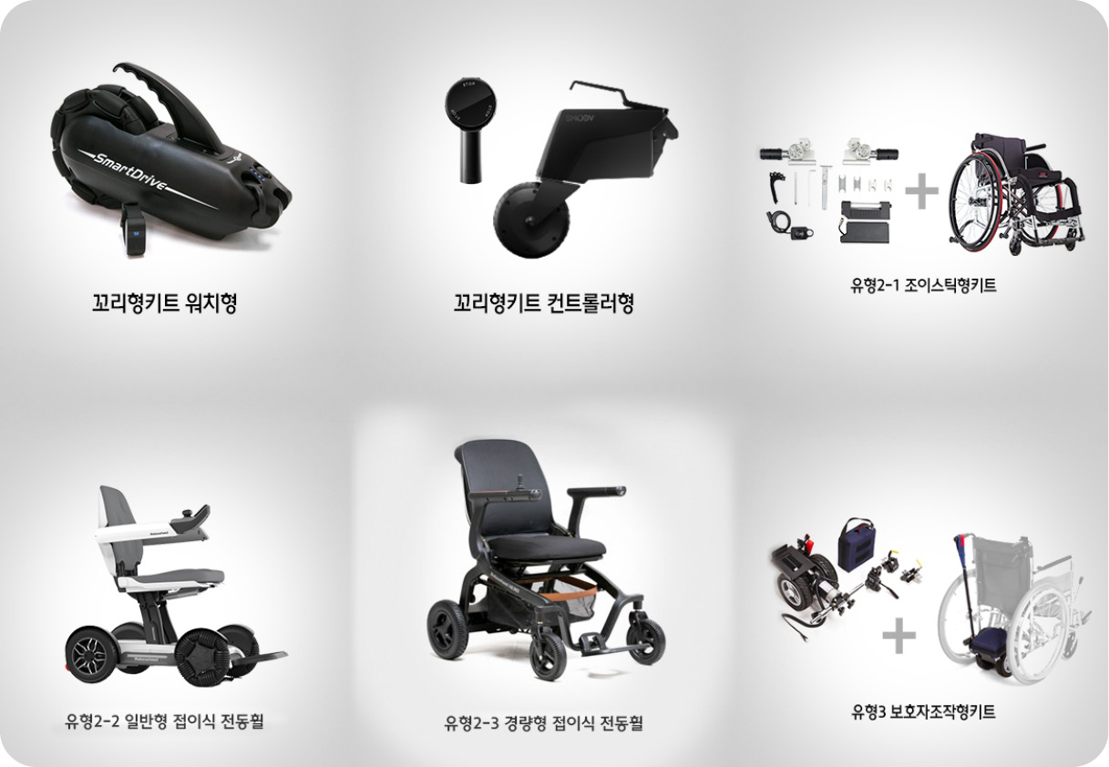 다양한 휠셰어 전동화 키트들의 모습