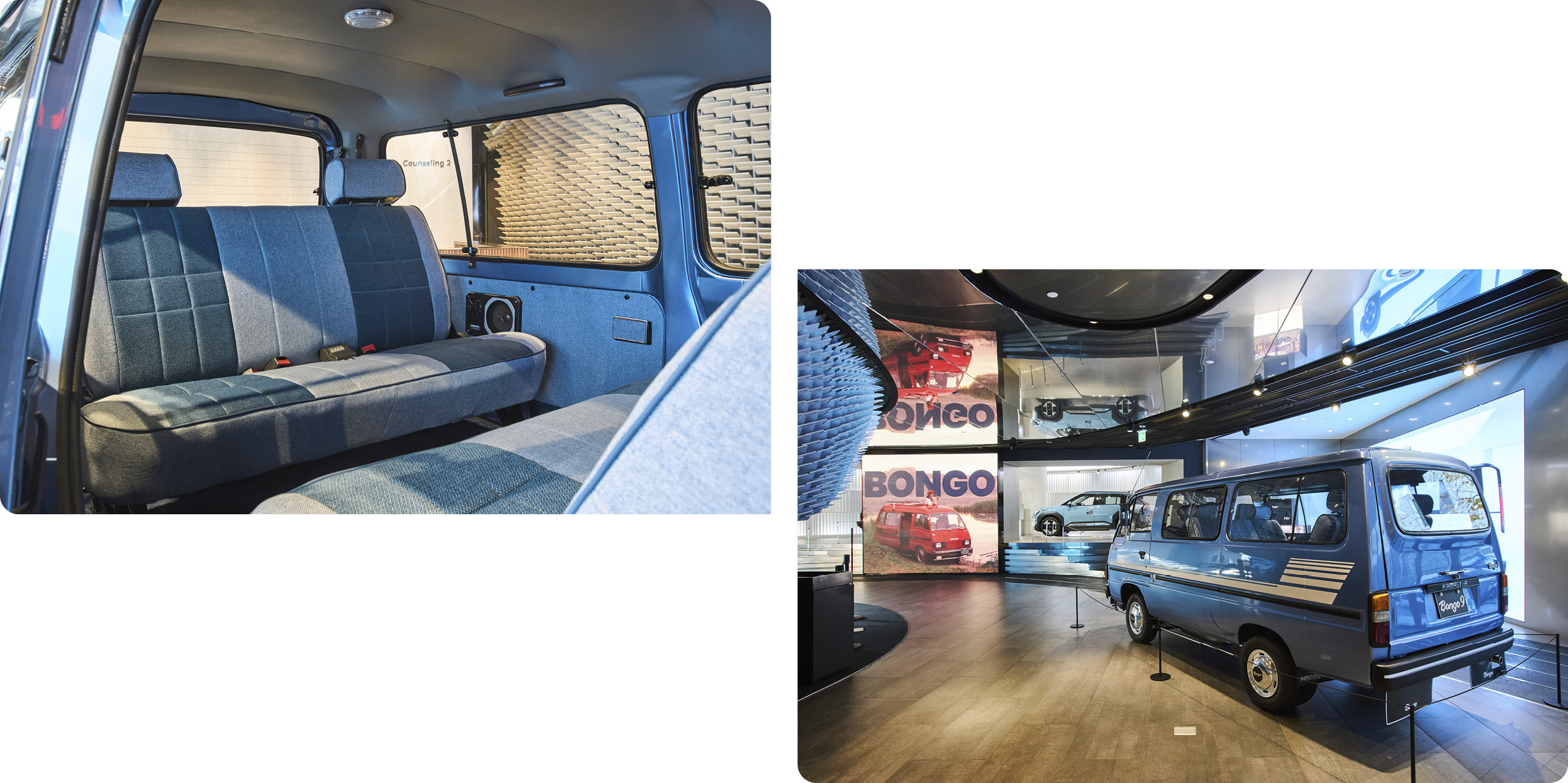 The indoor and outdoor appearance of Kia Bongo