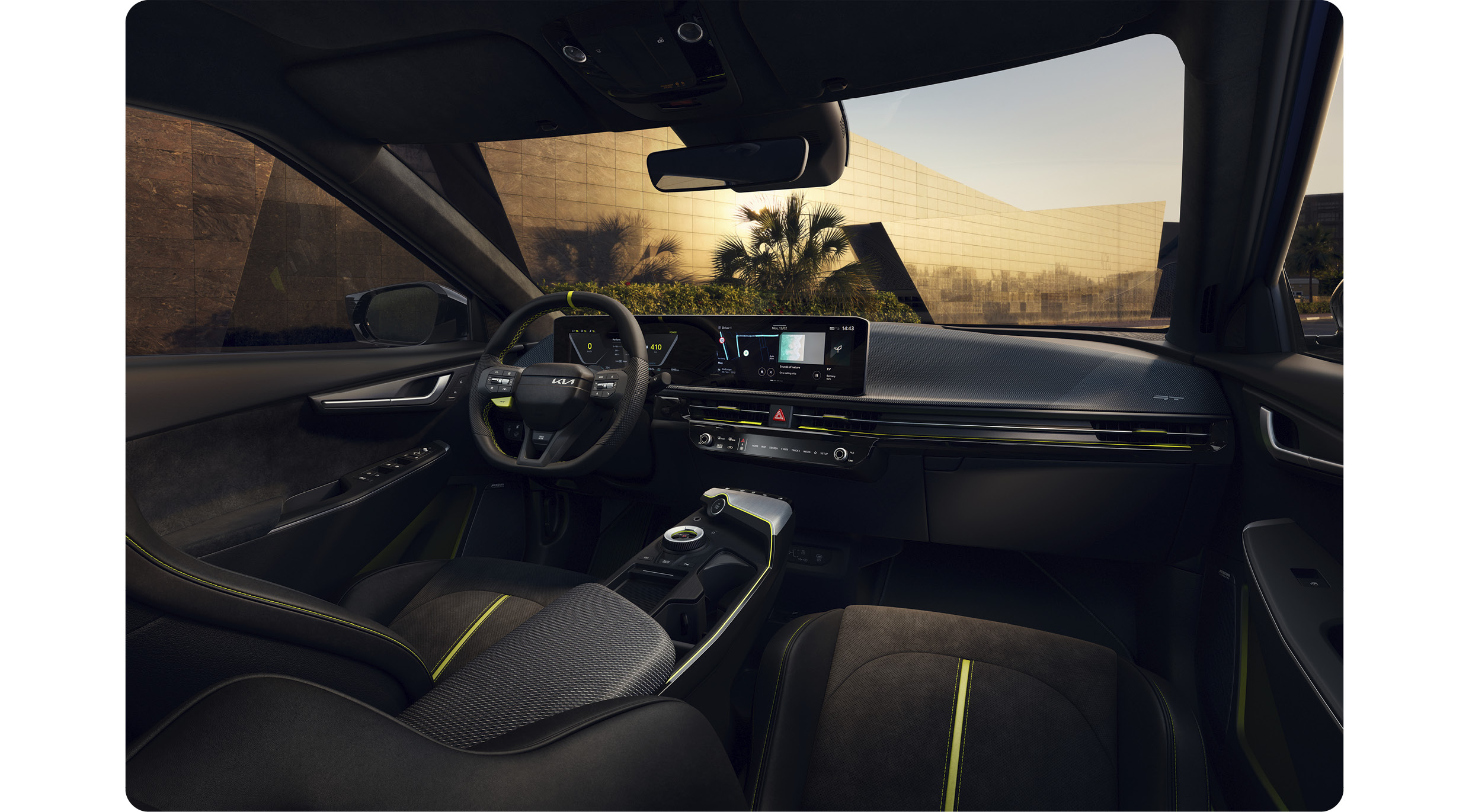 EV6 GT의 실내 전경