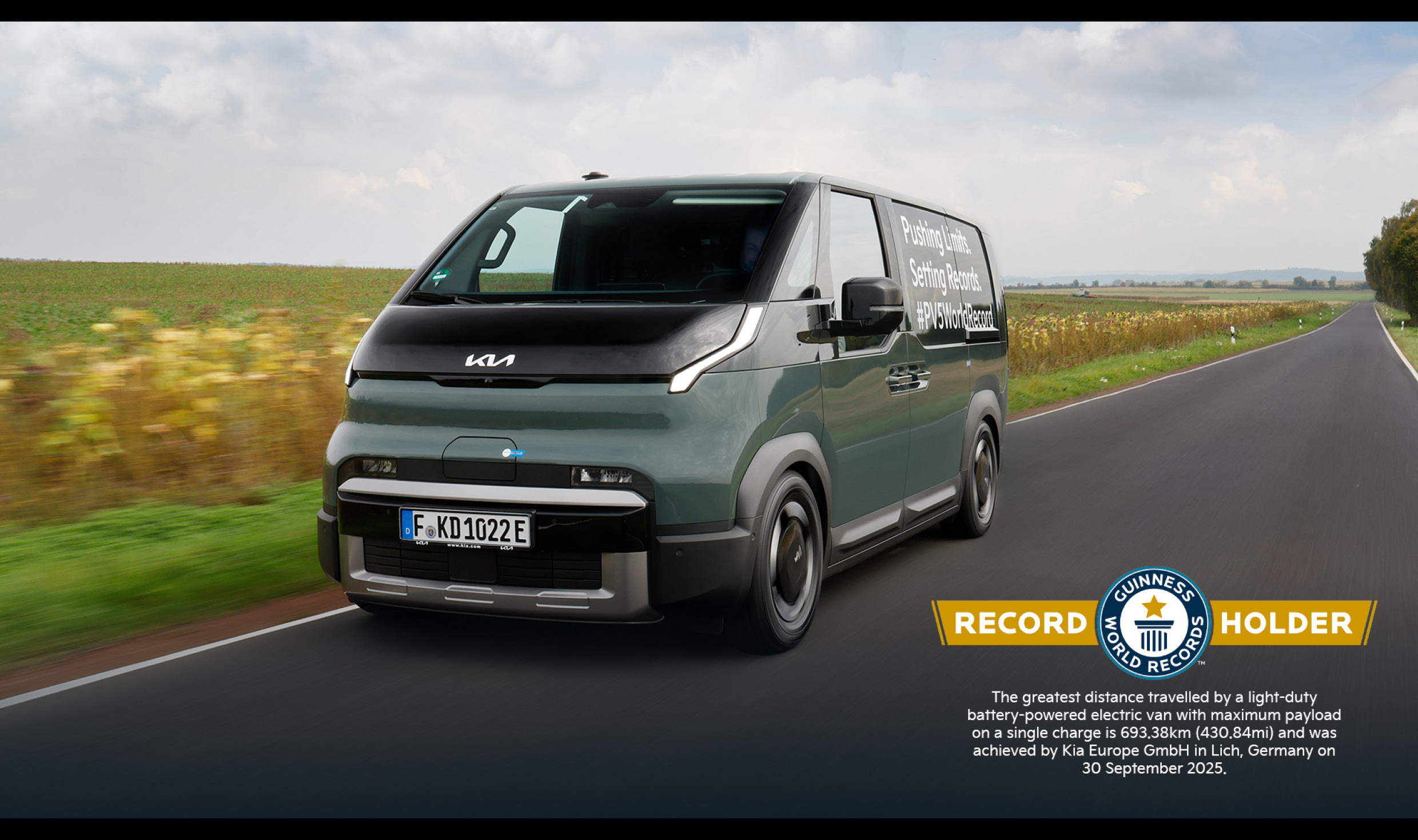 Kia PV5 Sets Guinness World Record