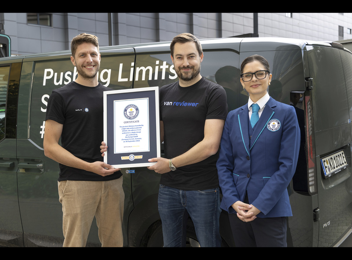 What Kia PV5's Guinness World Record Certification Looks Like