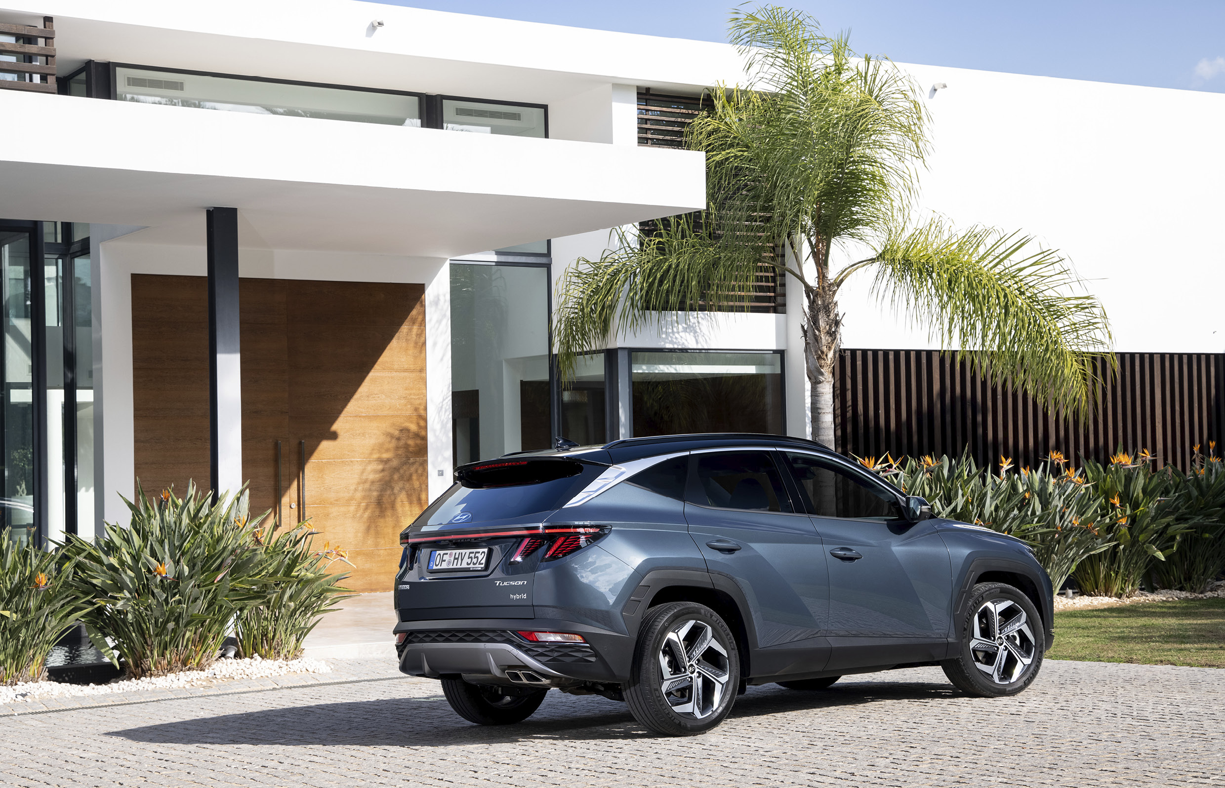 현대차 투싼의 뒷모습