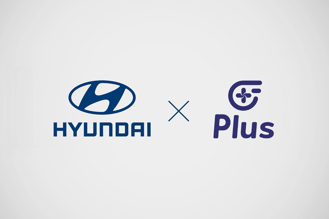 플러스ai와 현대차의 로고