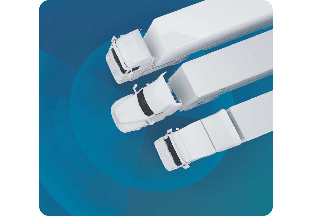 자율주행 센서 작동 그래픽