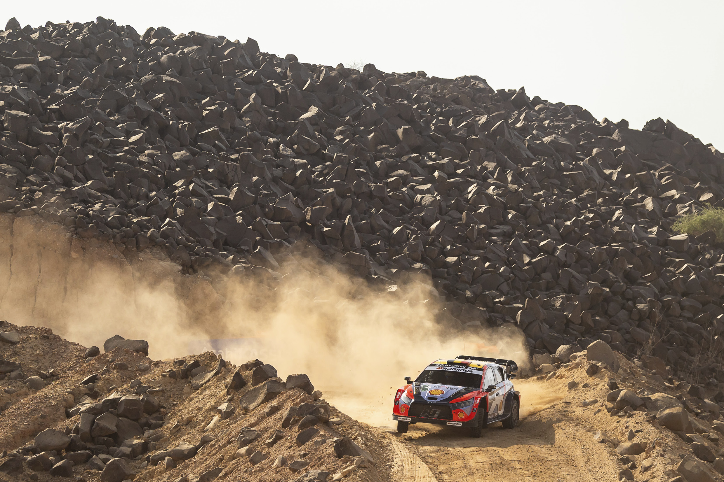 hyundai i20 rally 1 hybrid car is driving