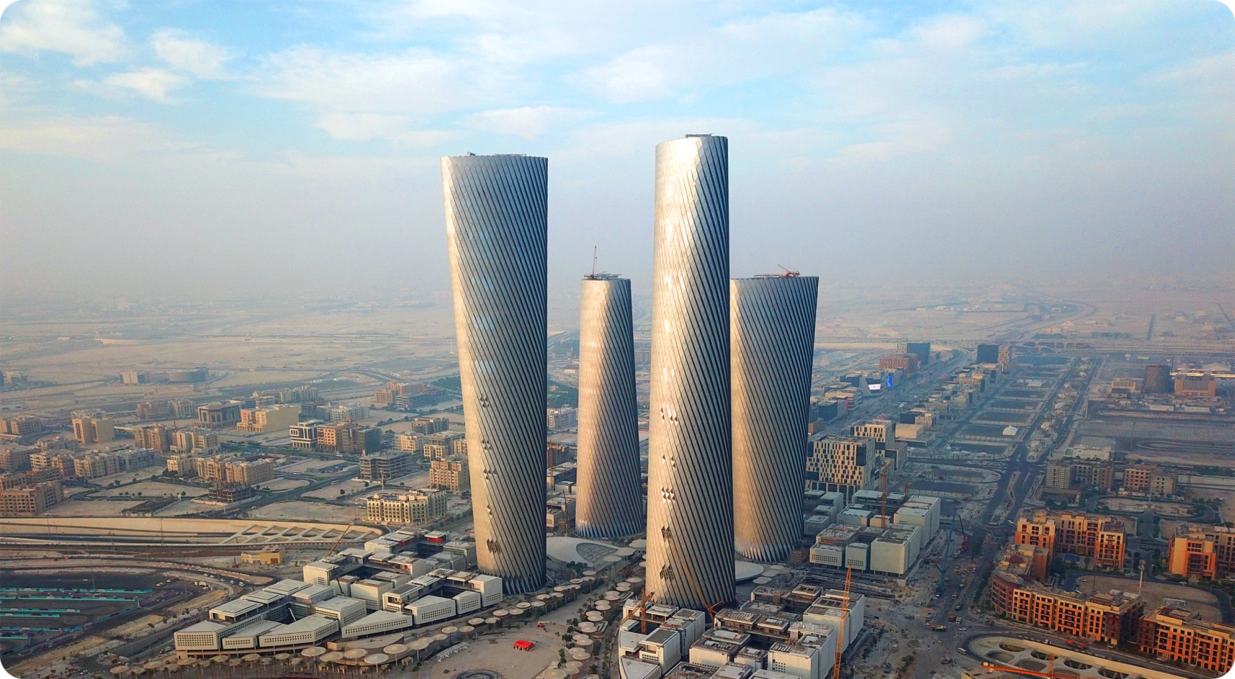 Lusail Plaza Towers in Qatar Constructed by Hyundai E&C