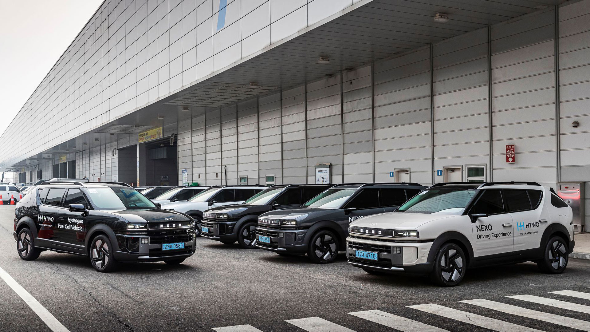 시승 프로그램을 위해 대기 중인 디 올 뉴 넥쏘의 모습