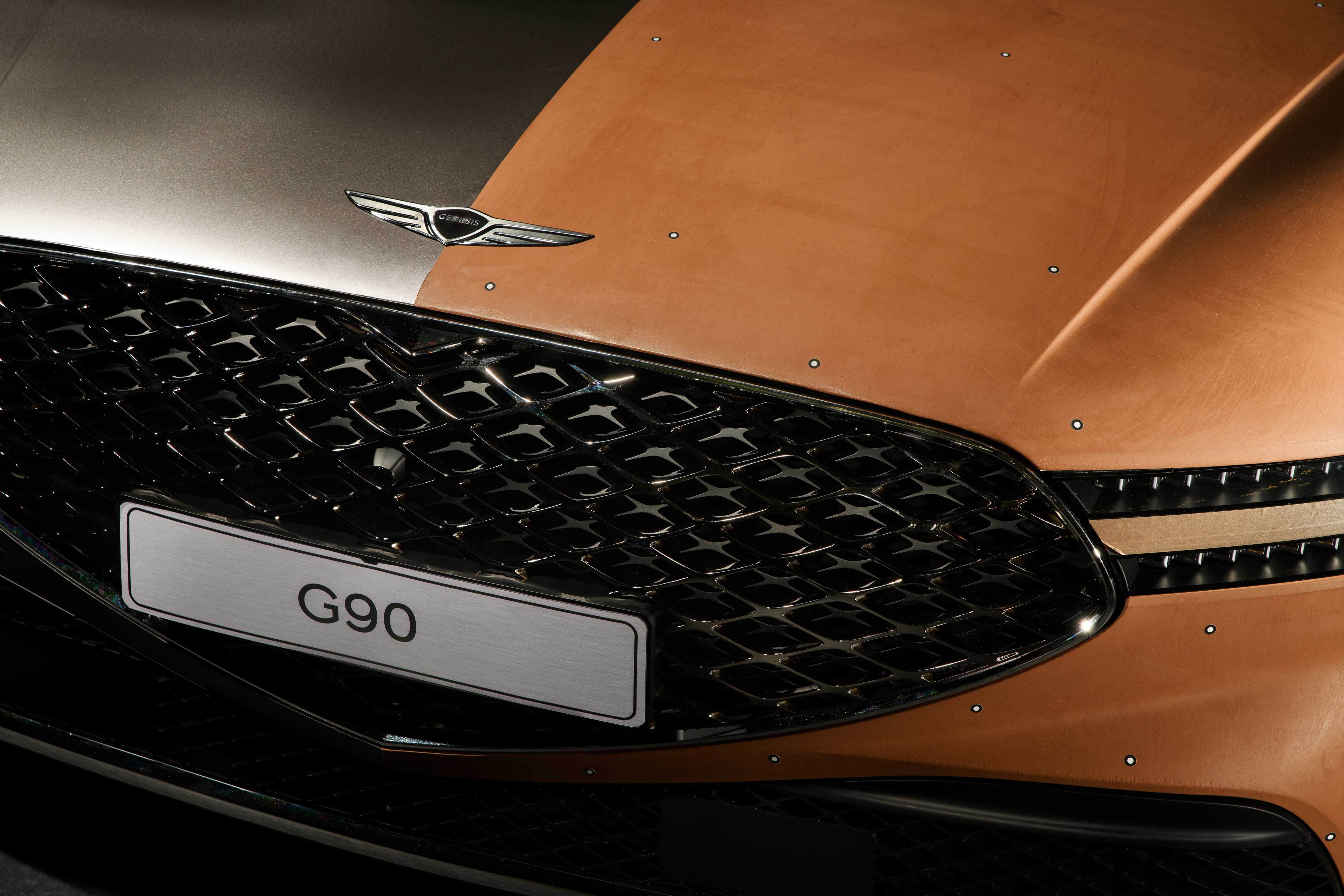 제네시스 G90 전면 그릴