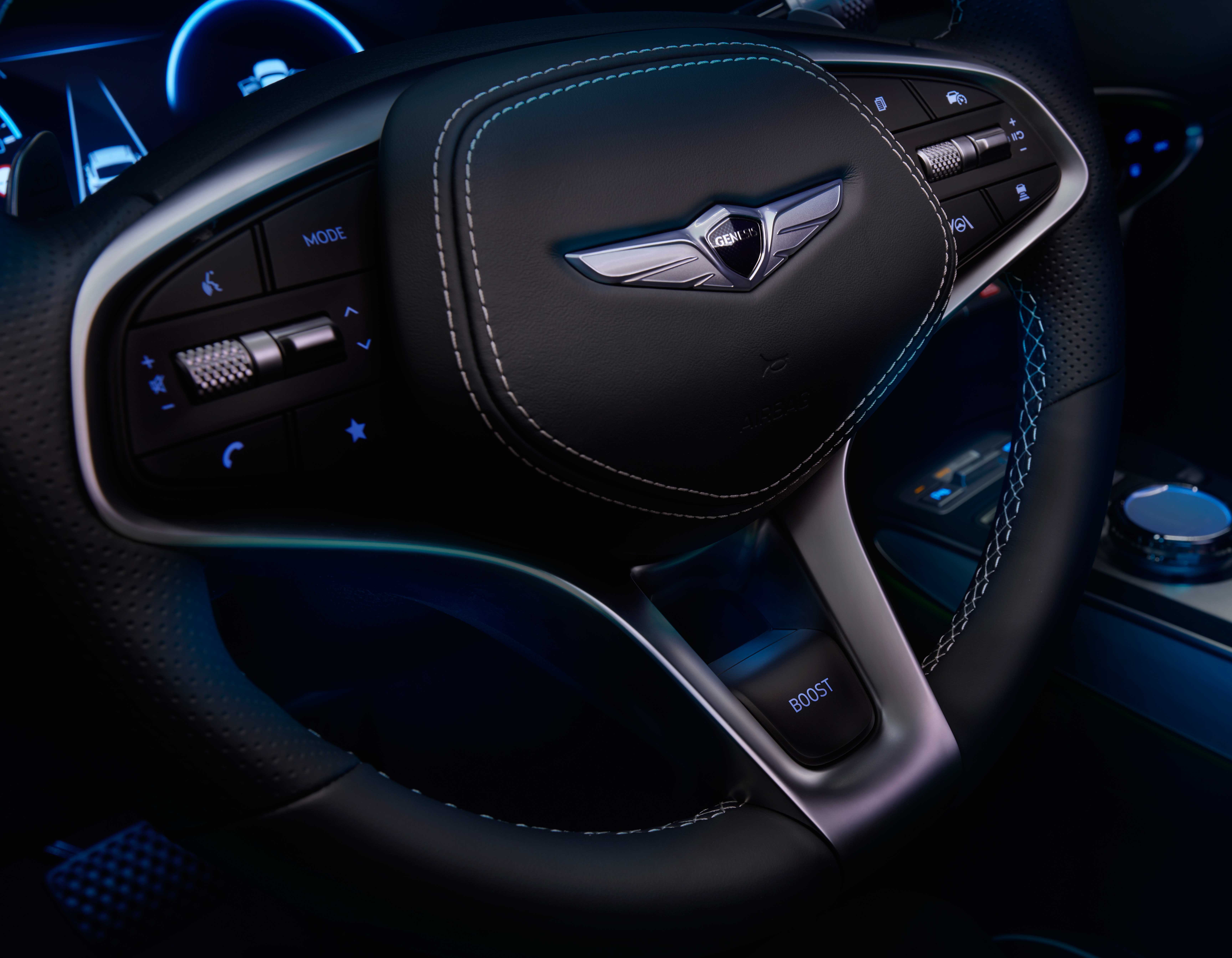 제네시스 GV70 핸들