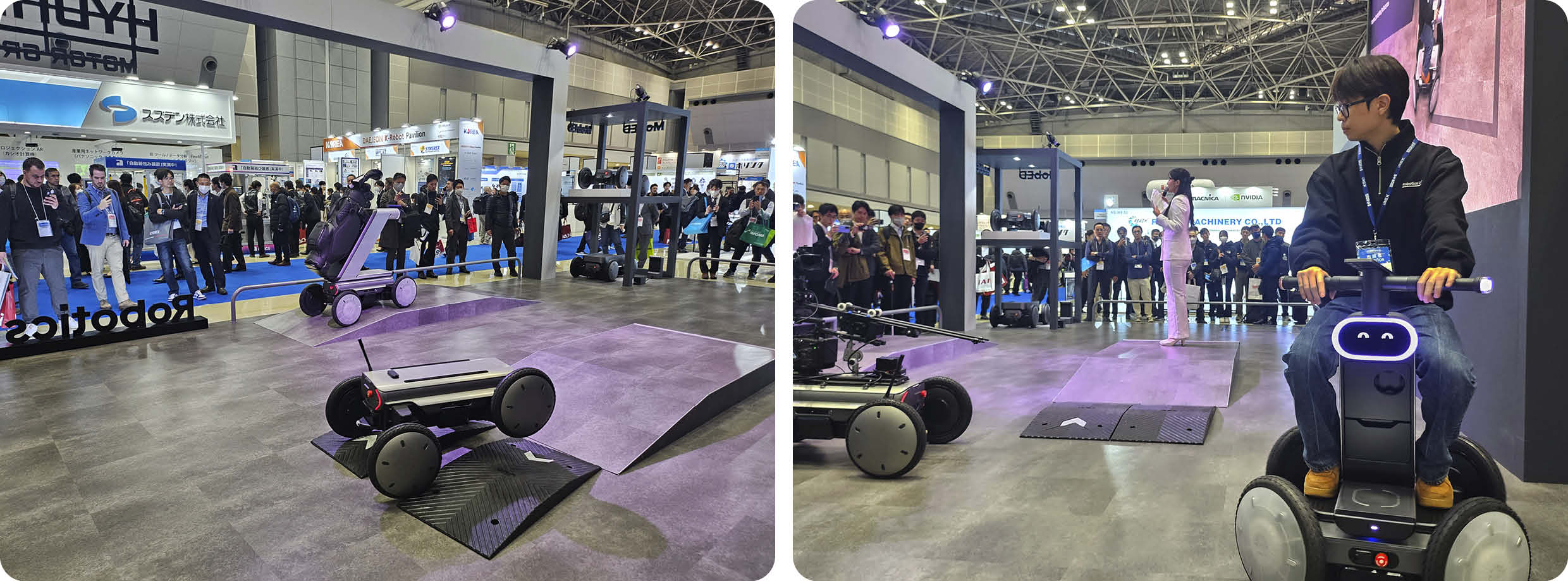 모베드 어반호퍼 기능을 시연하는 모습