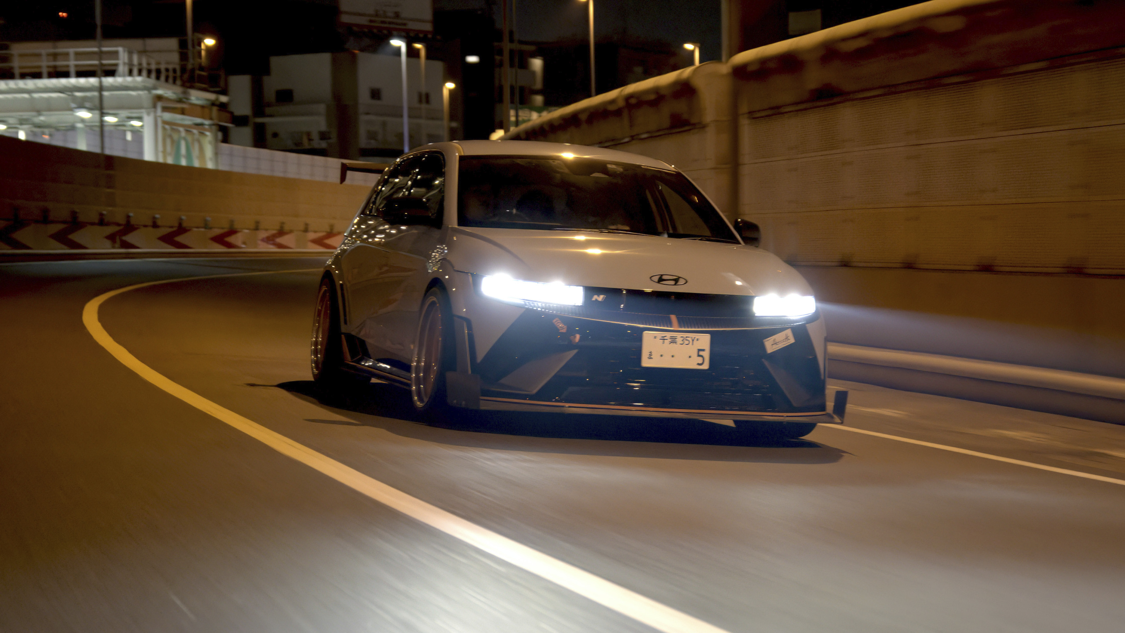 IONIQ 5 N speeding on the Japanese highway