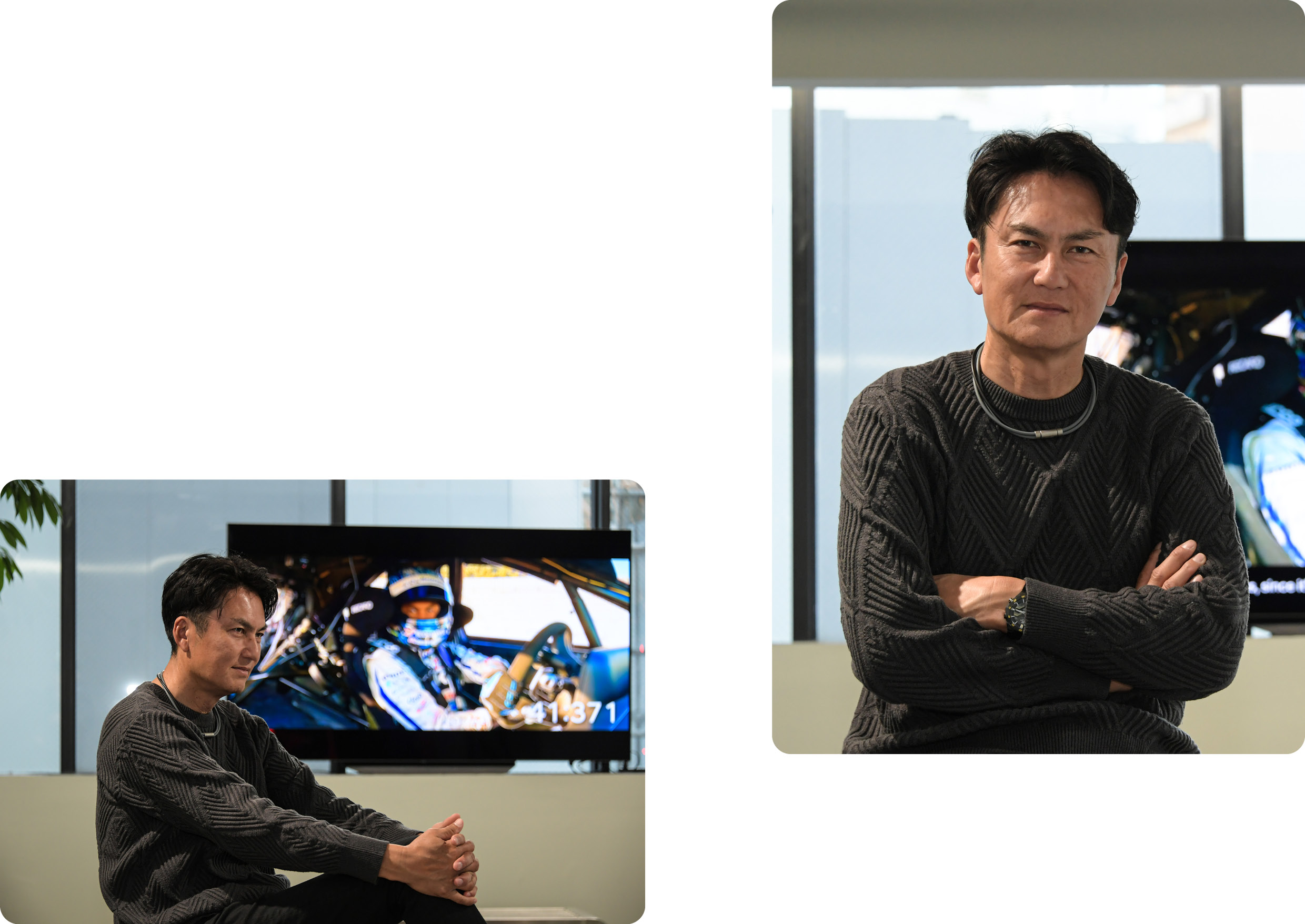 Nobuteru Taniguchi is being interviewed