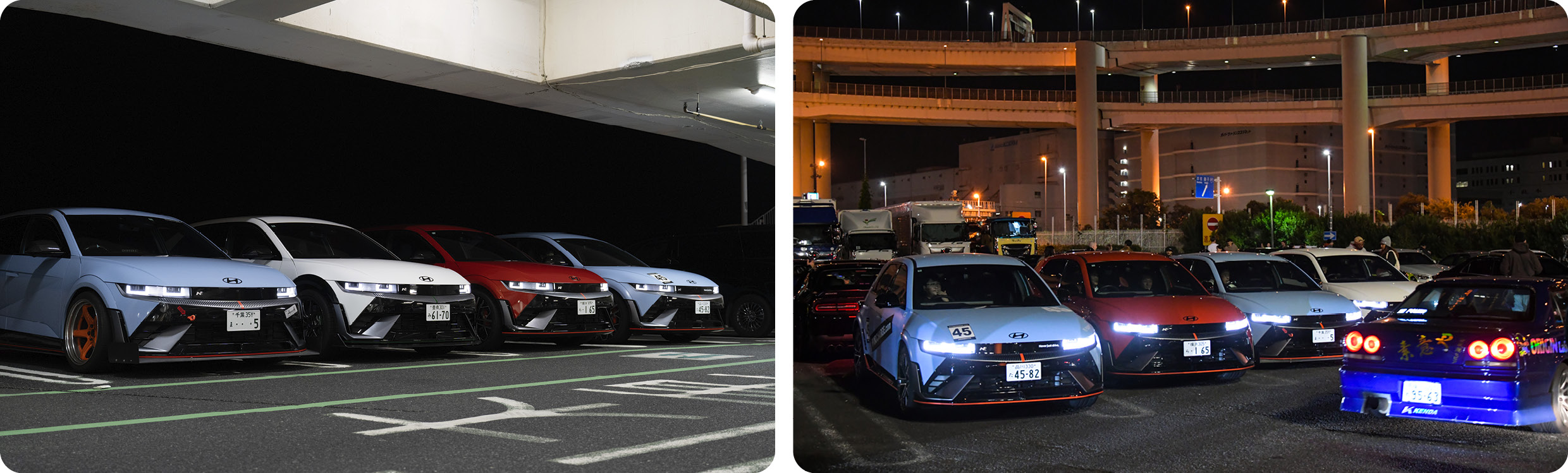 IONIQ 5 N in Daikoku PA and Umihotaru PA