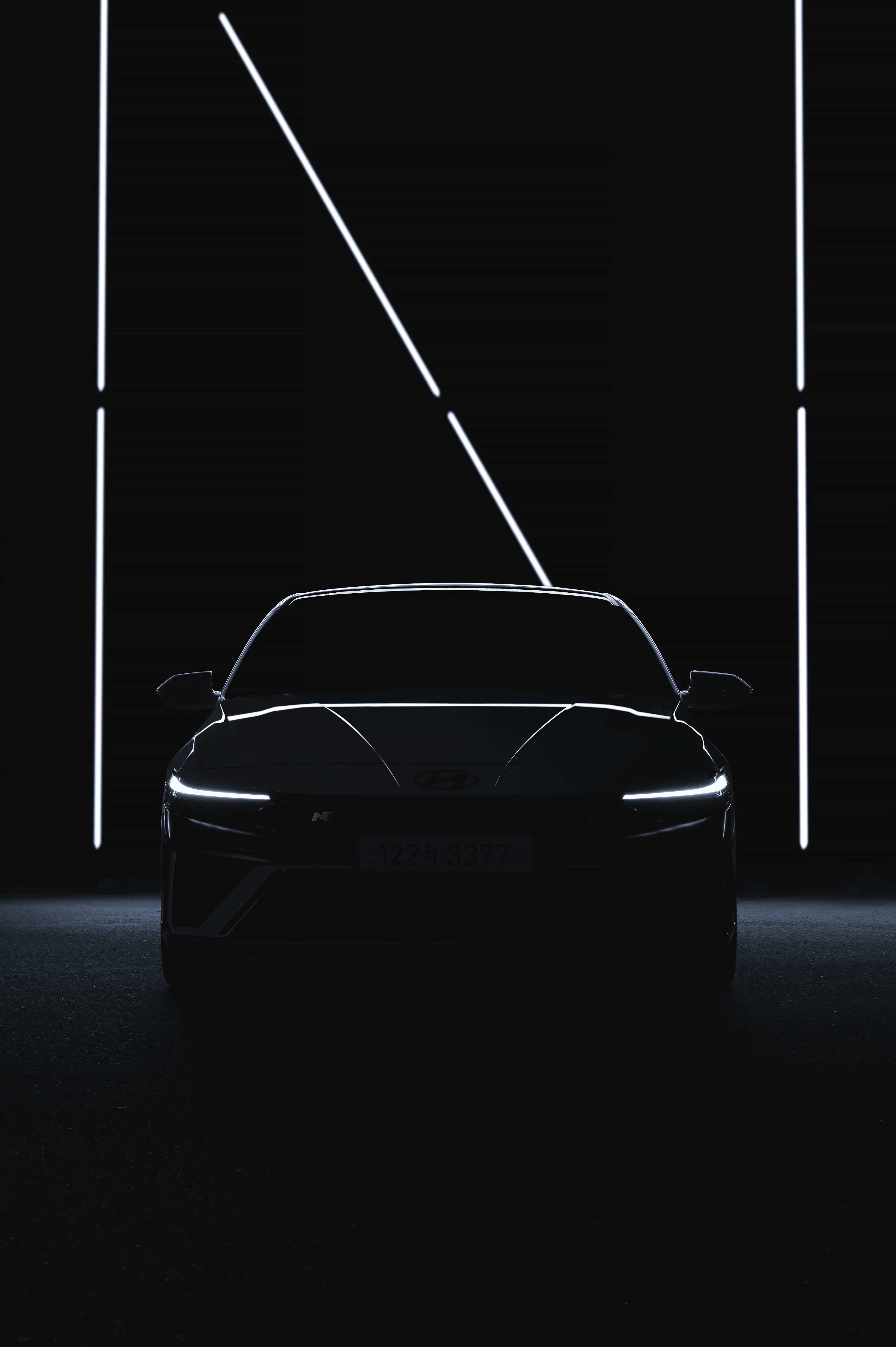 Even the darkness cannot hide this undeniable sportiness, The new Elantra N. (1)