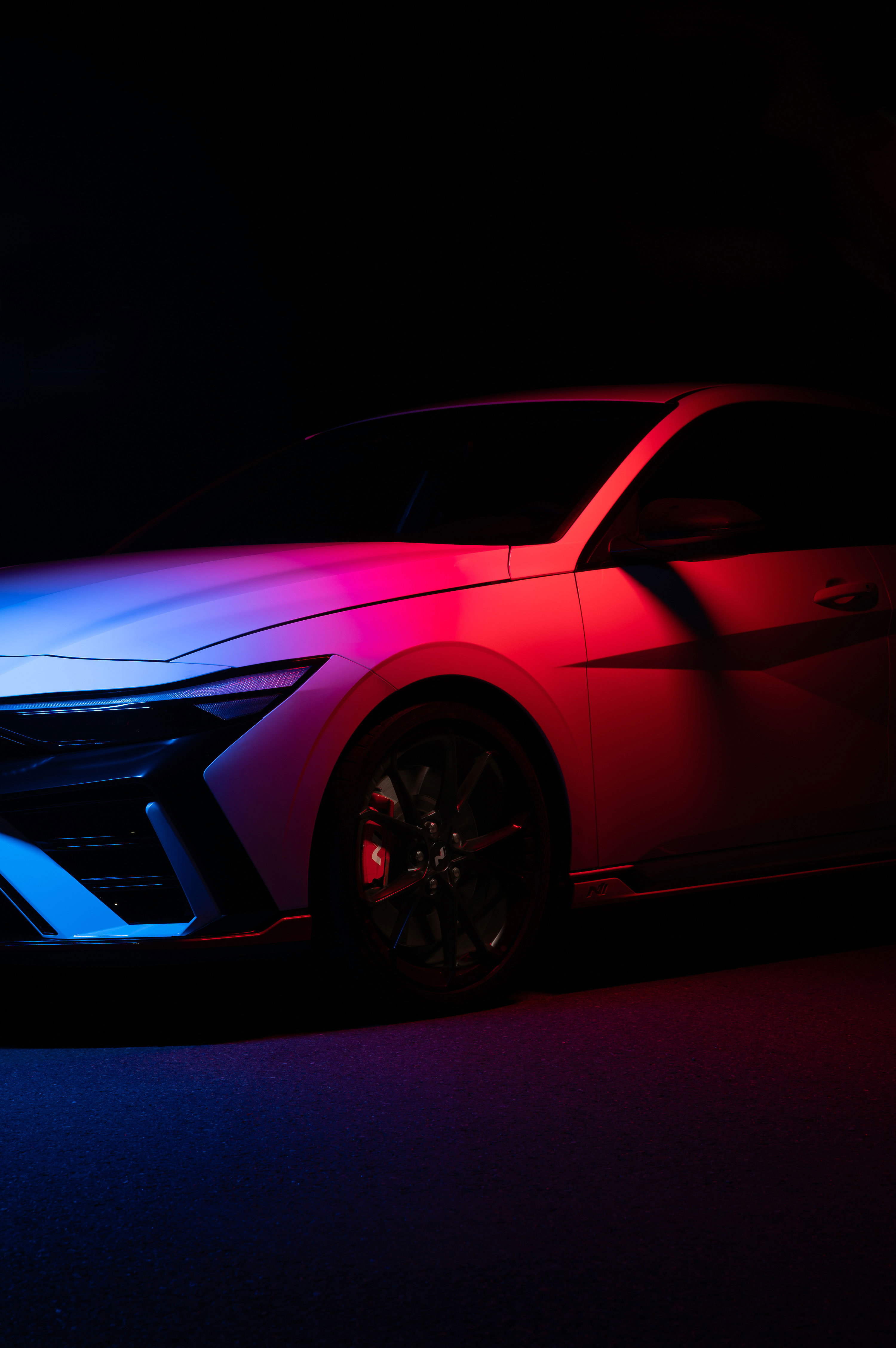 Even the darkness cannot hide this undeniable sportiness, The new Elantra N. (4)