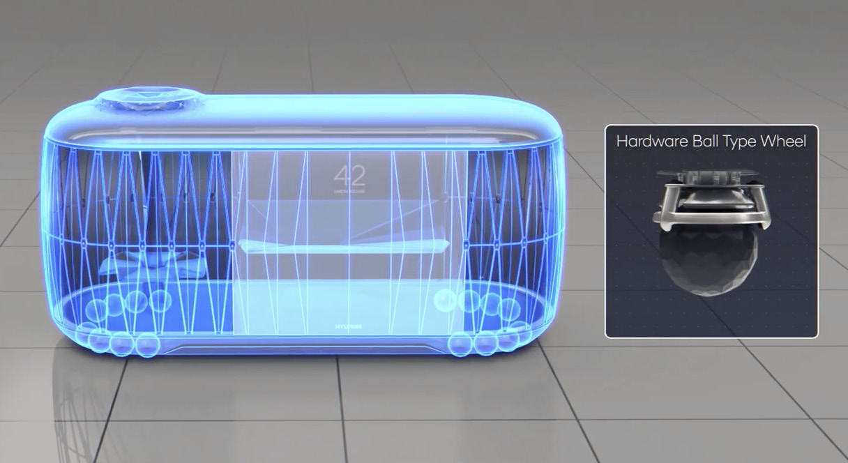 2020 CES에서 현대차가 제시한 미래 모빌리티 PBV의 구동 기술 개념도